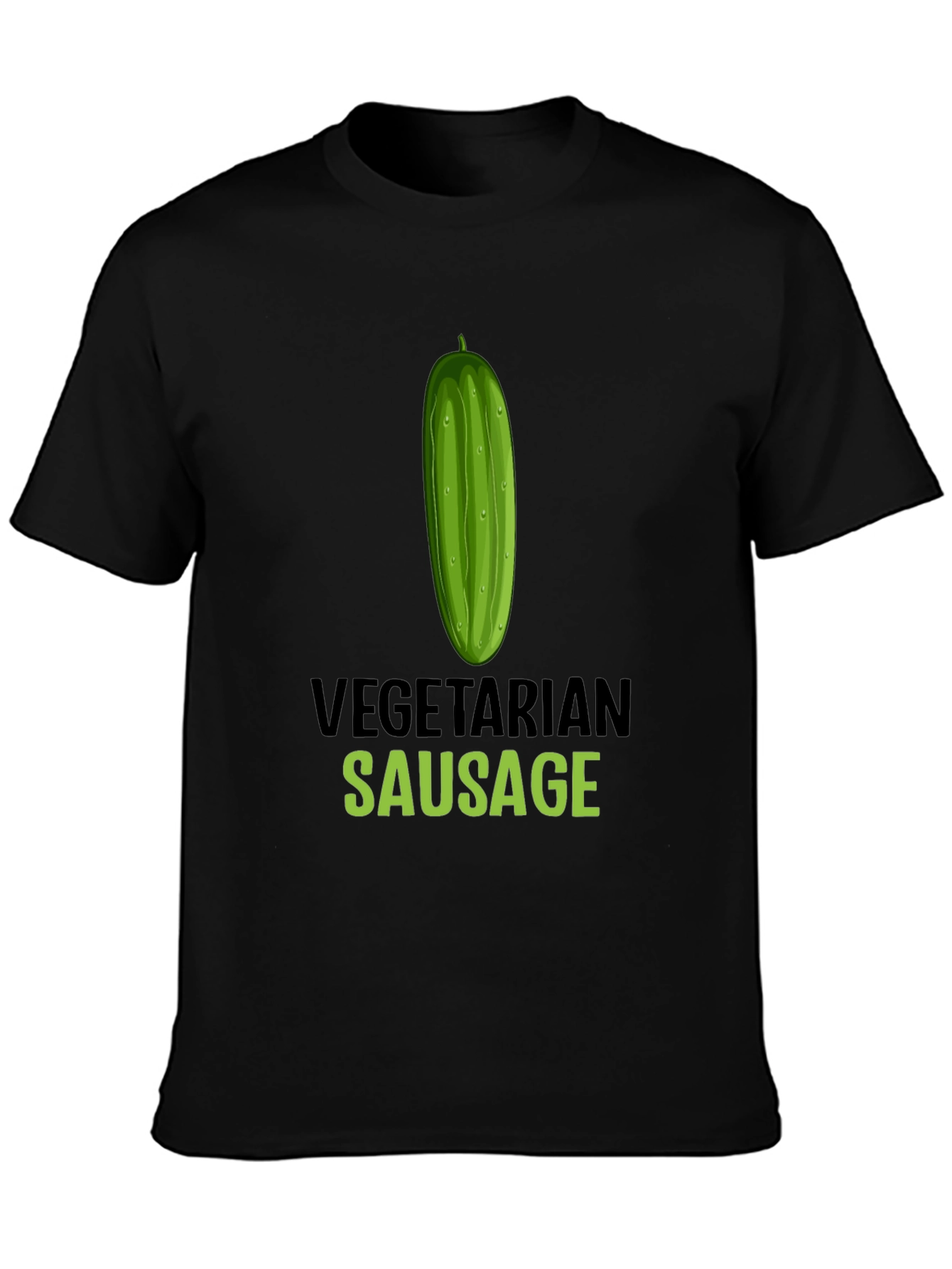 Vegetarian Sausage Graphic T-Shirt - Funny Vegan Tee