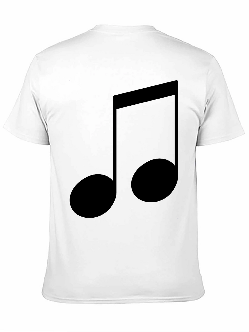 Musical Note Graphic Tee - Black Cotton T-Shirt
