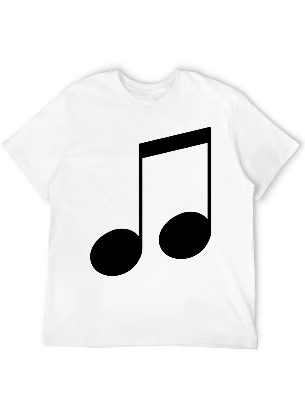 Musical Note Graphic Tee - Black Cotton T-Shirt