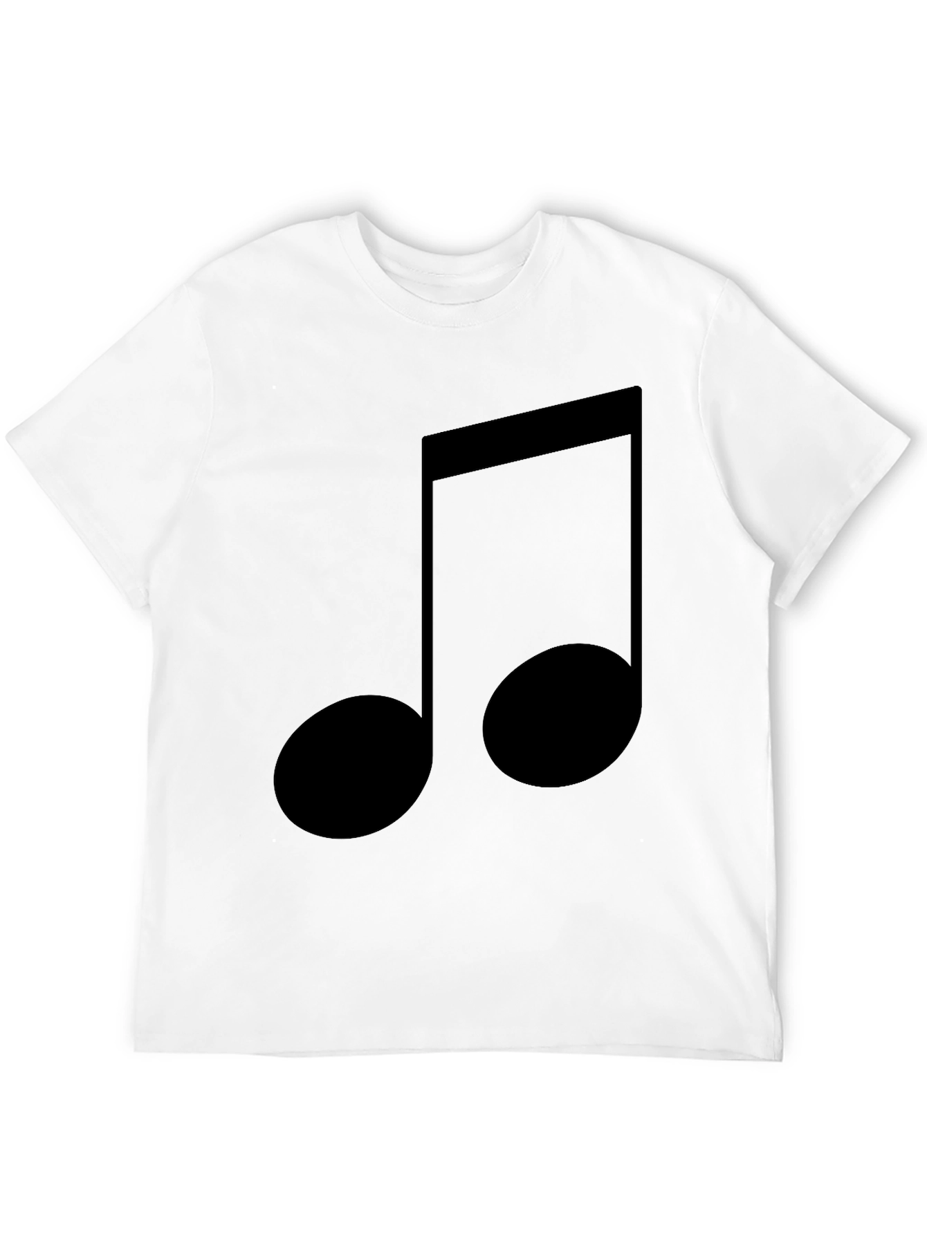 Musical Note Graphic Tee - Black Cotton T-Shirt