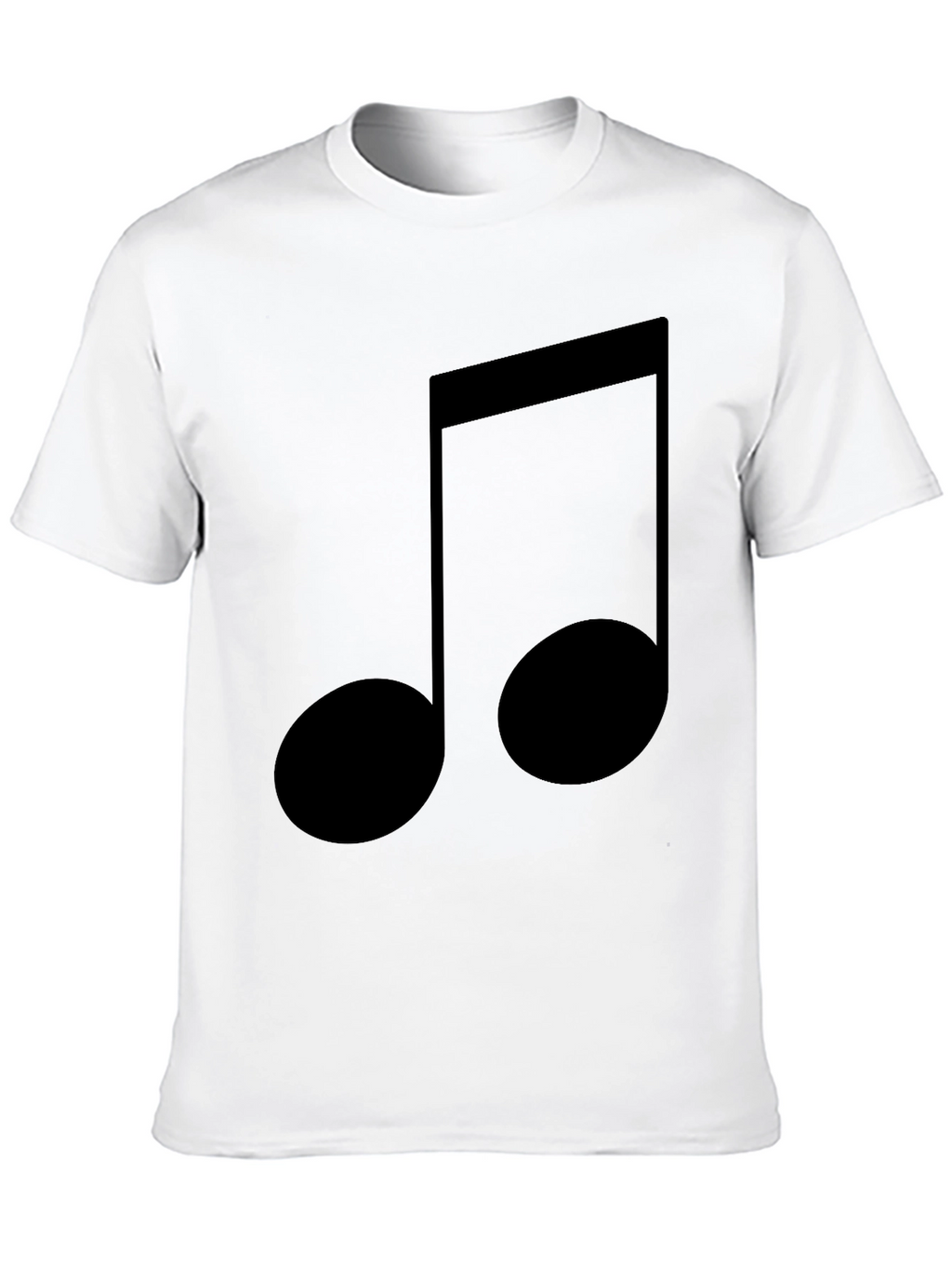 Musical Note Graphic Tee - Black Cotton T-Shirt