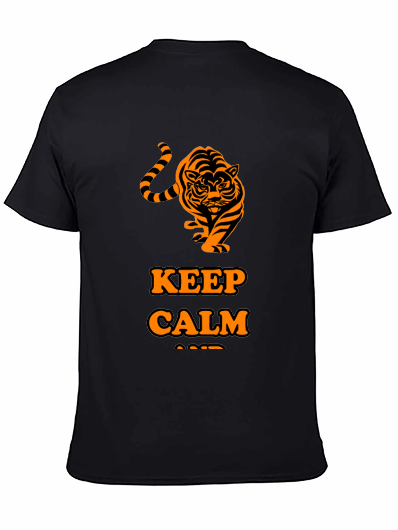 Keep Calm Tiger Graphic Tee - Black