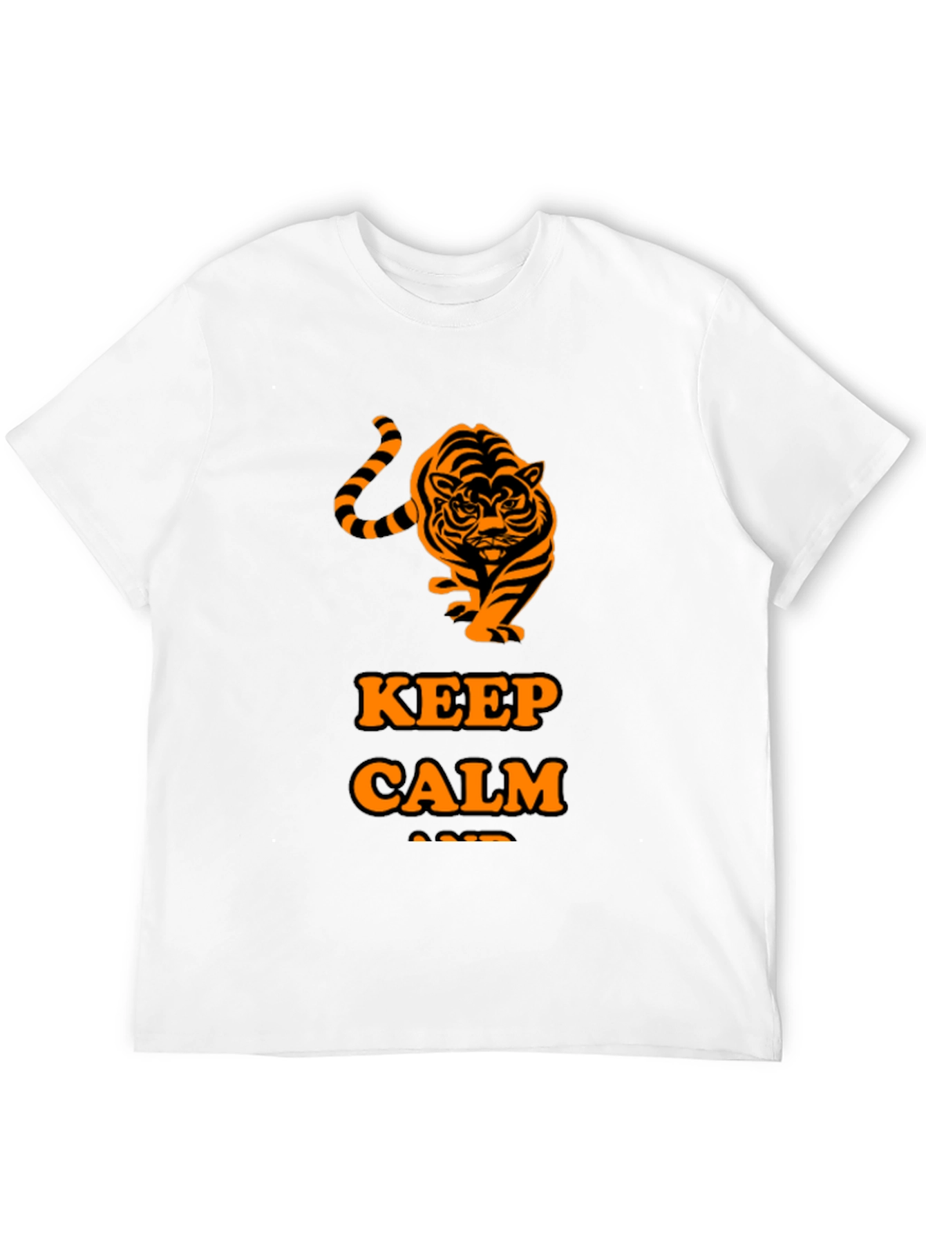 Keep Calm Tiger Graphic Tee - Black
