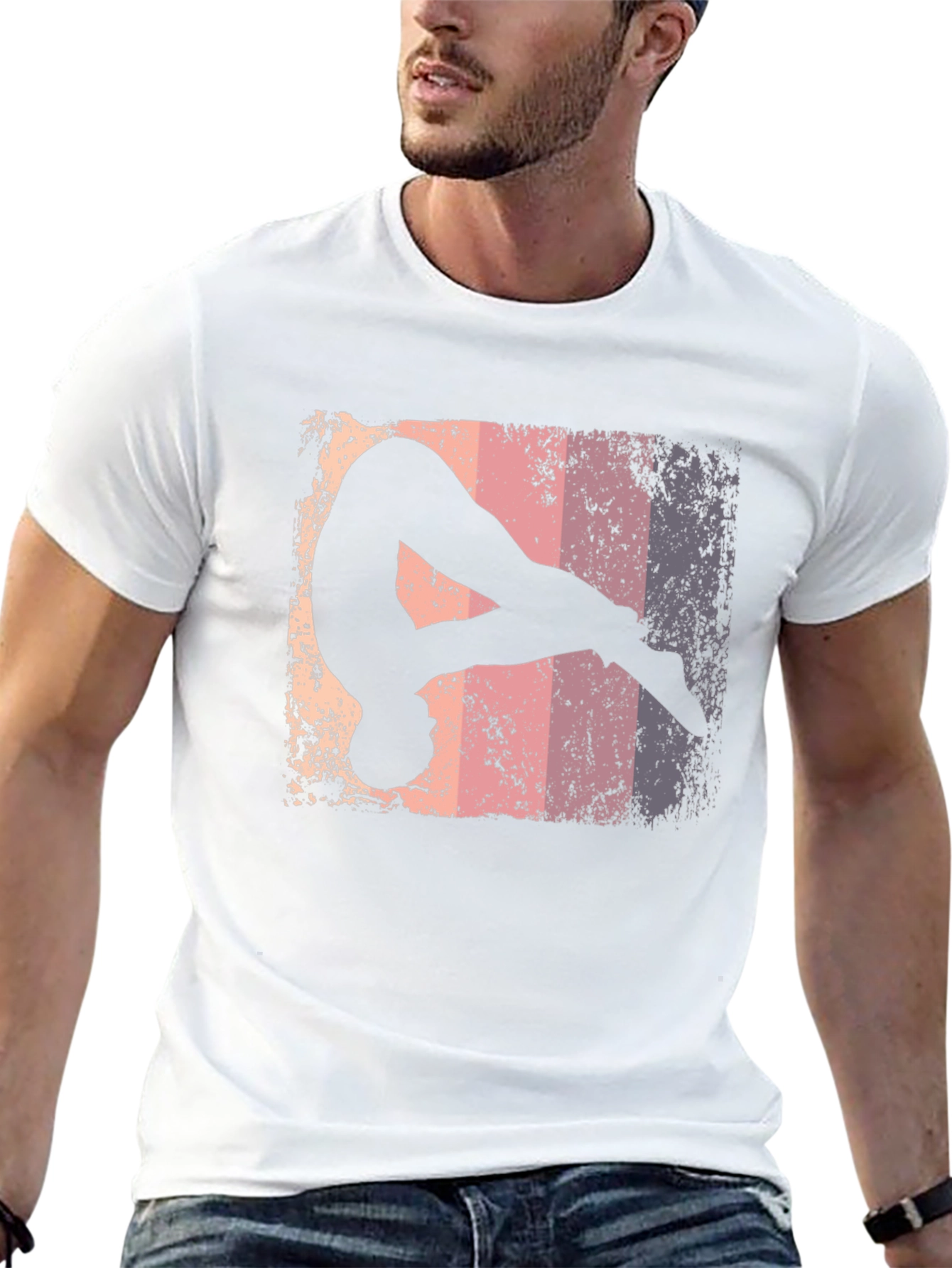 Retro Gymnastics Silhouette Graphic Tee