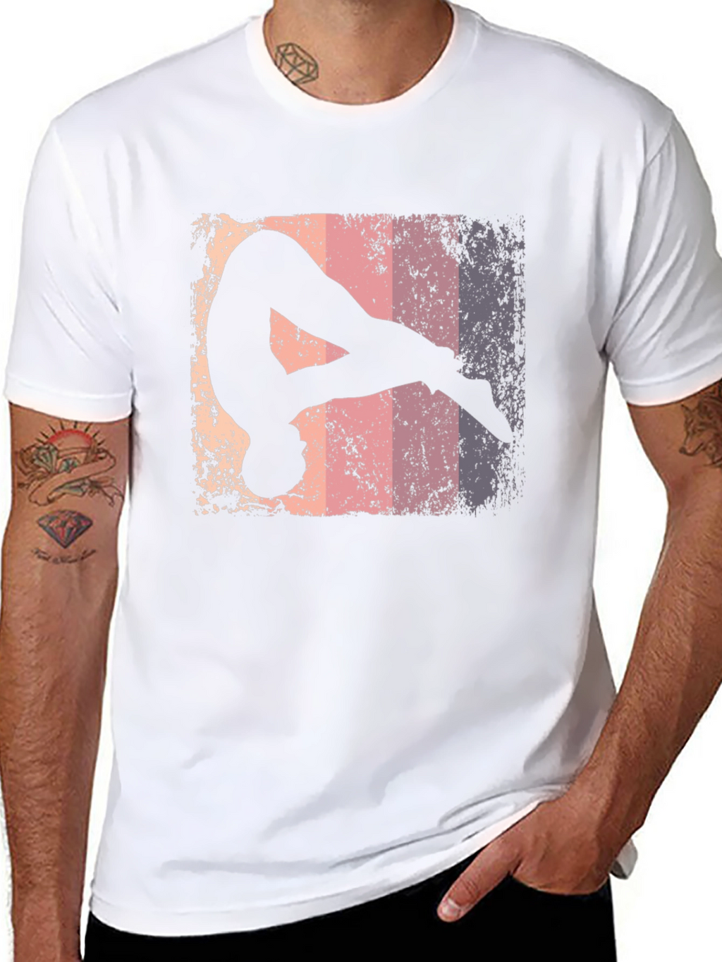 Retro Gymnastics Silhouette Graphic Tee