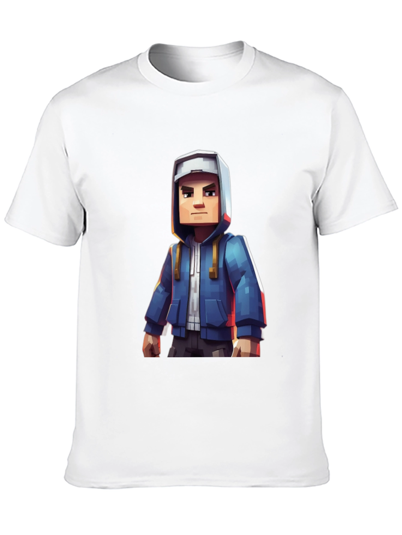 Block Character Graphic Tee - Casual Style