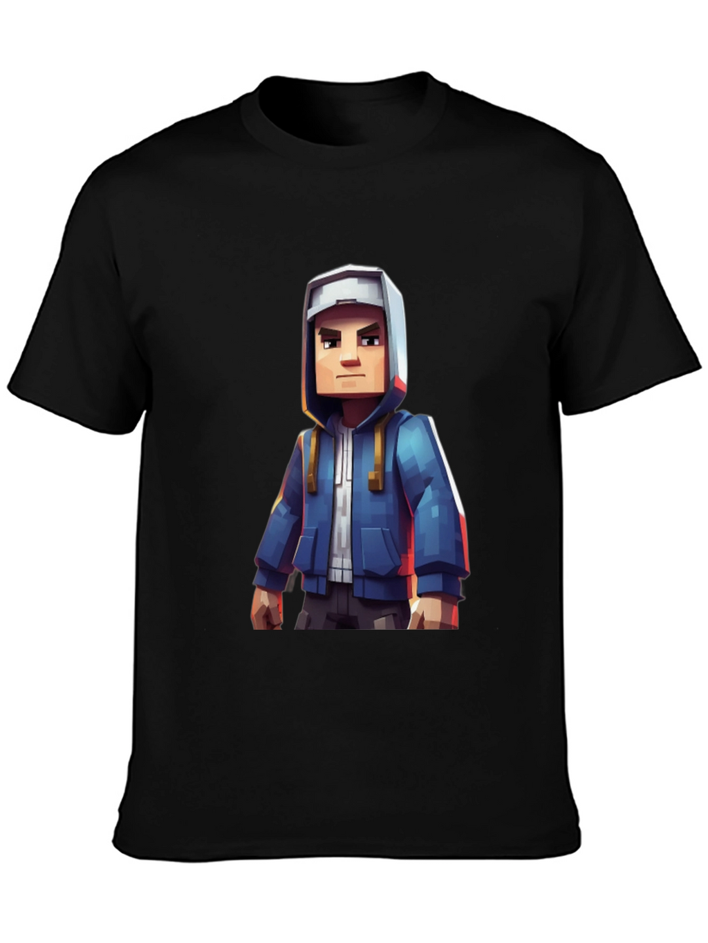 Block Character Graphic Tee - Casual Style