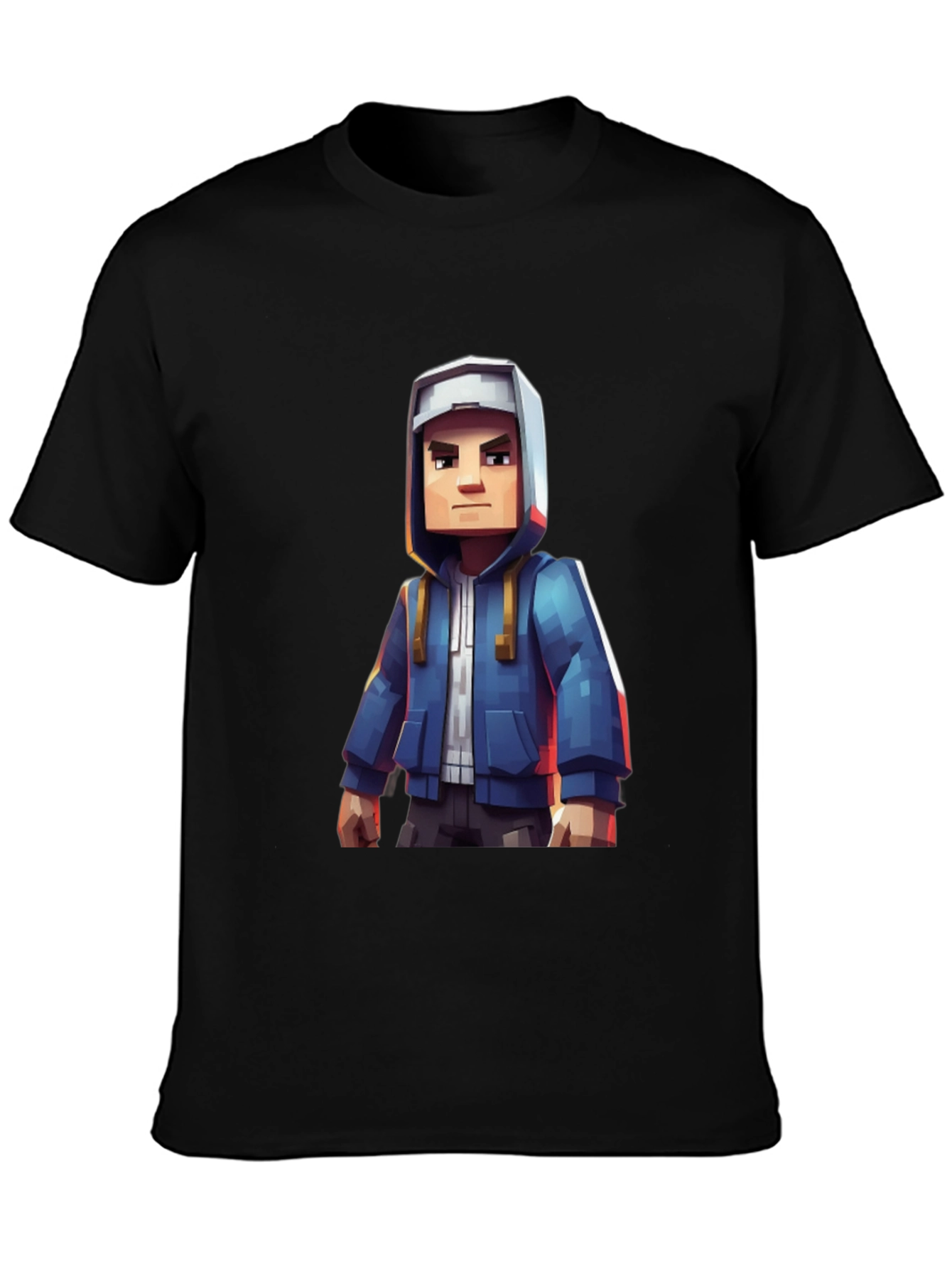 Block Character Graphic Tee - Casual Style