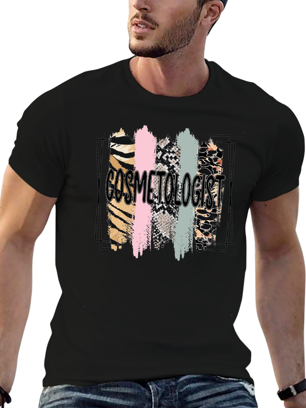 Cosmetologist Animal Print T-Shirt