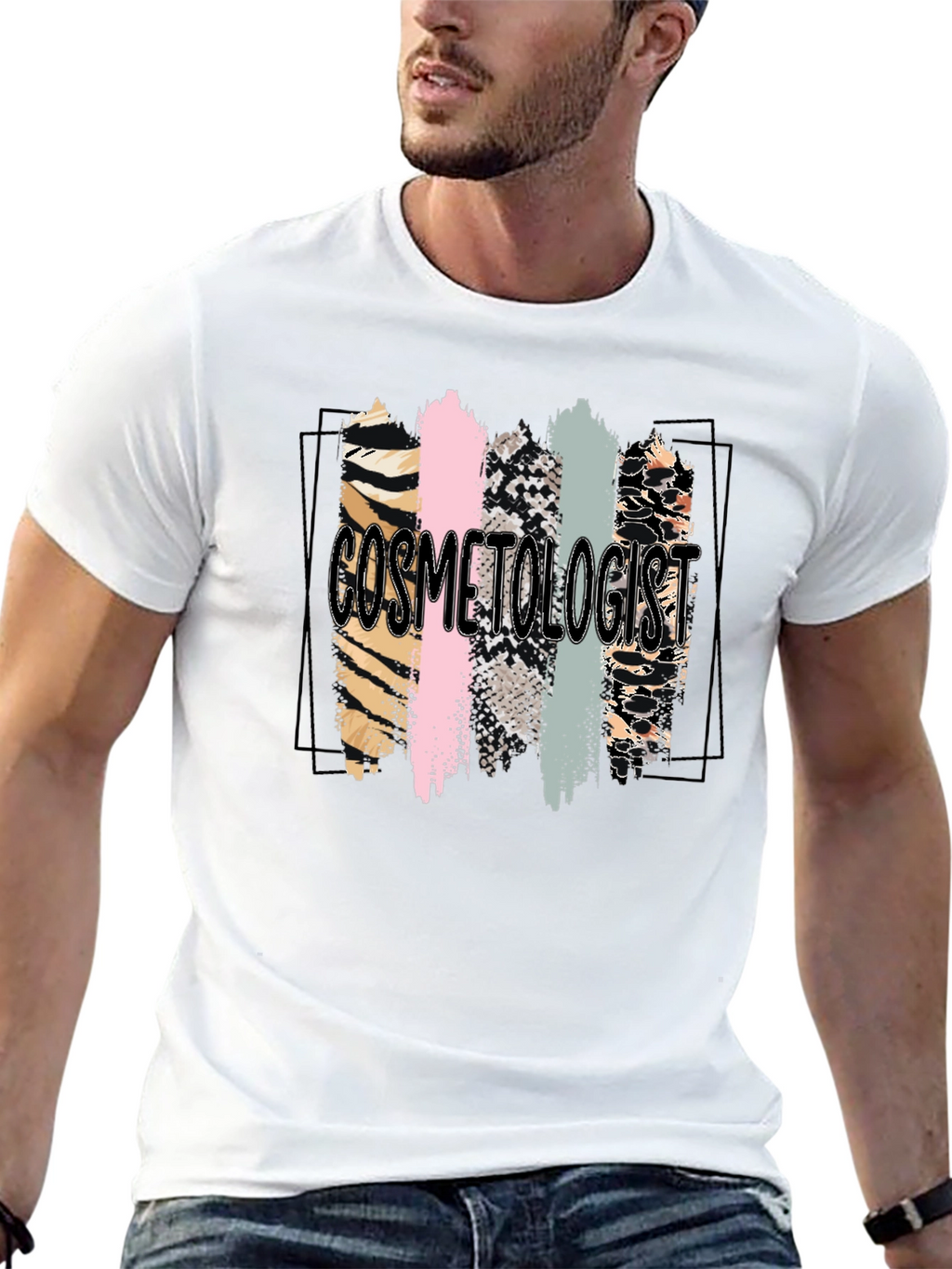 Cosmetologist Animal Print T-Shirt