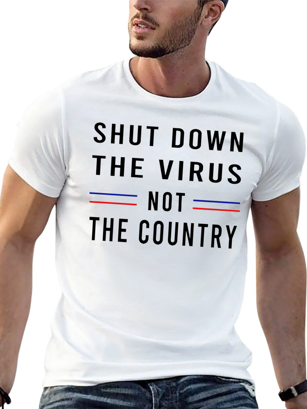 Shut Down The Virus T-Shirt - Political Statement Tee