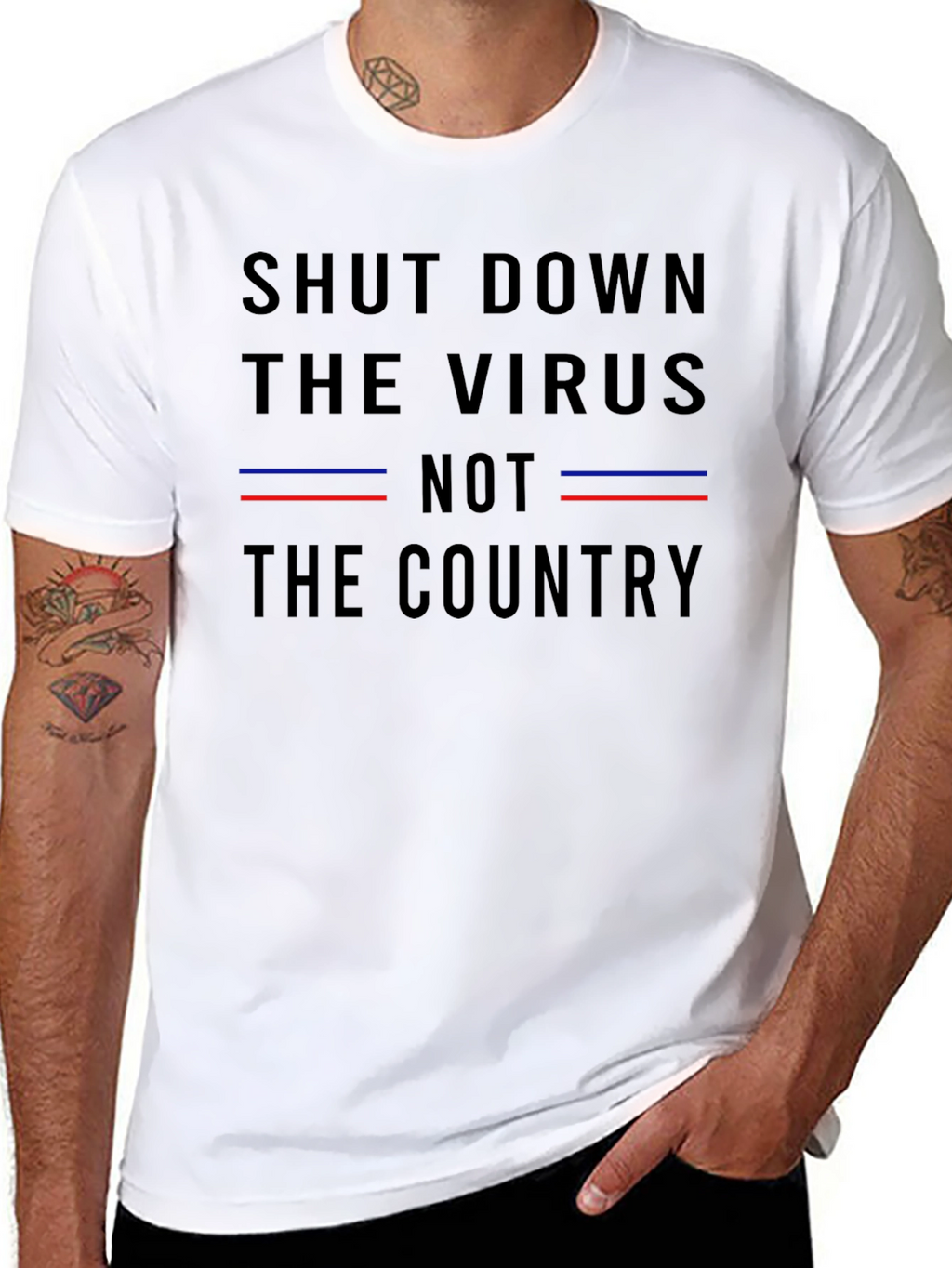 Shut Down The Virus T-Shirt - Political Statement Tee