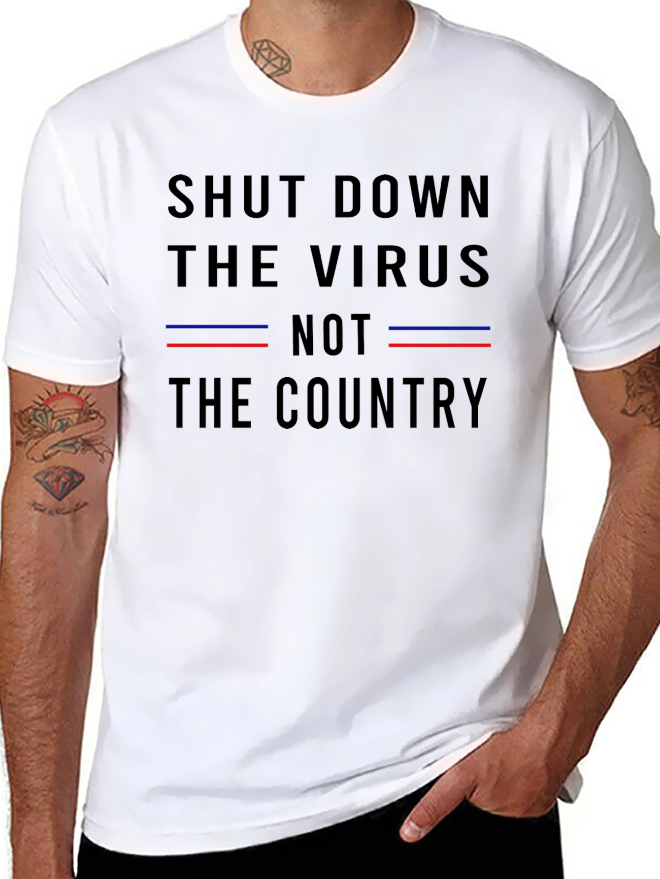 Shut Down The Virus T-Shirt - Political Statement Tee