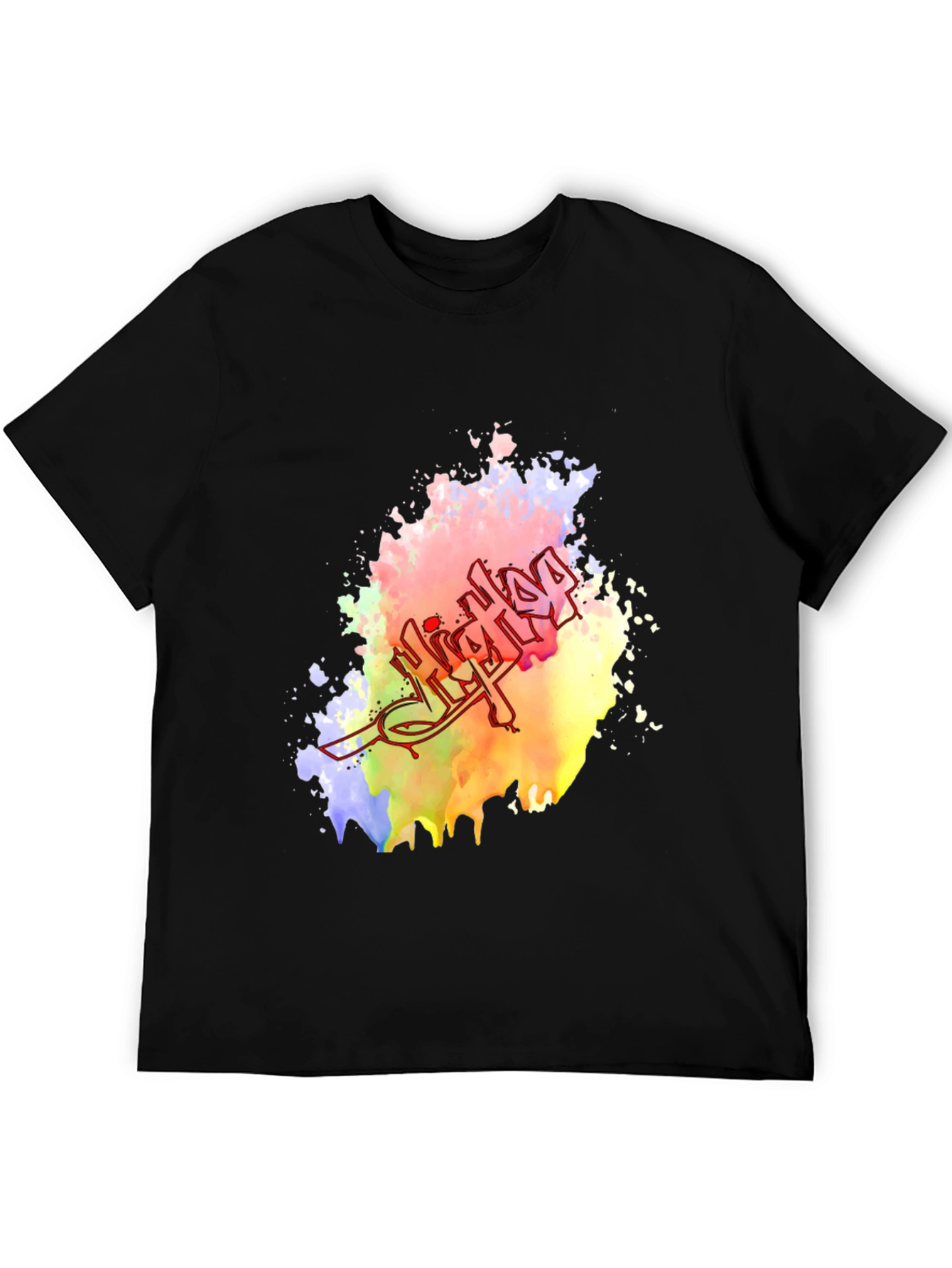 Hip Hop Graffiti Tee - Colorful Graphic Print