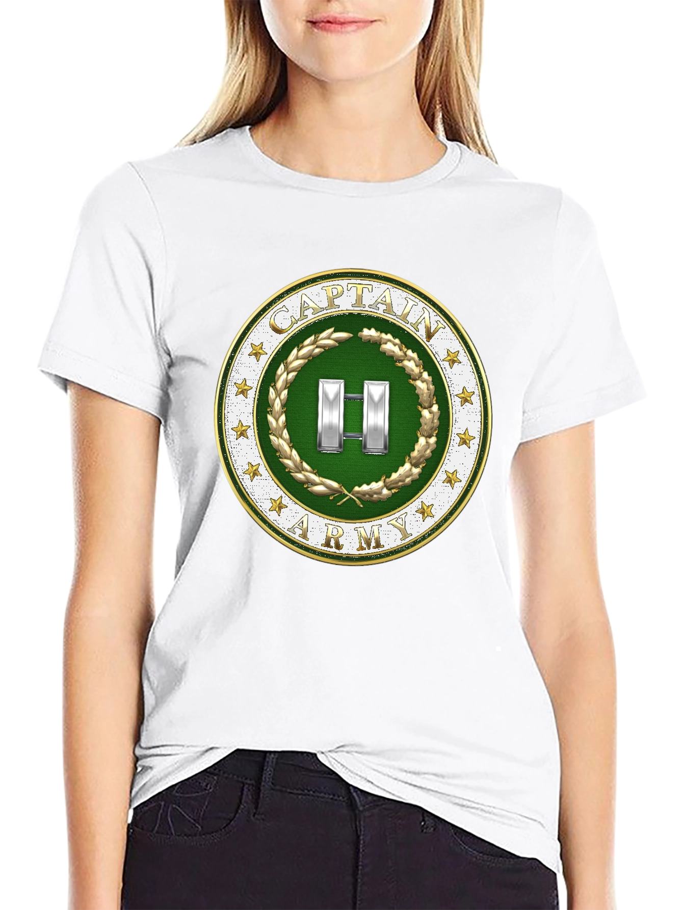 Captain Army T-Shirt - Military Rank Symbol Tee