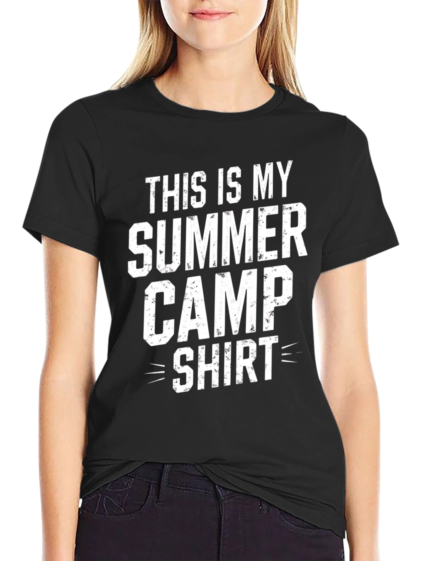 Summer Camp Shirt - Black Cotton Tee
