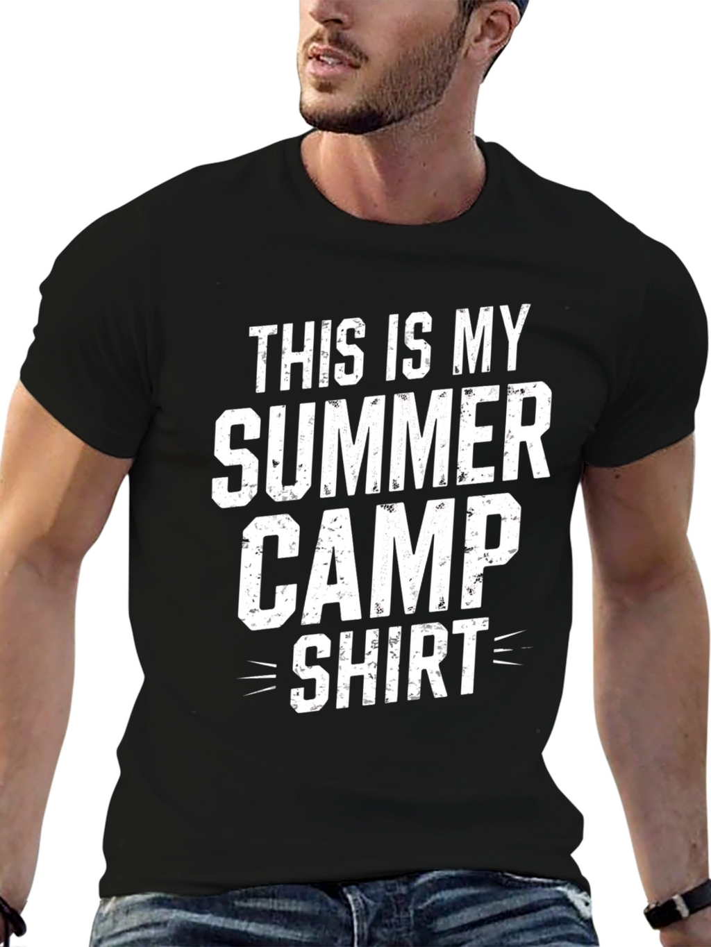 Summer Camp Shirt - Black Cotton Tee