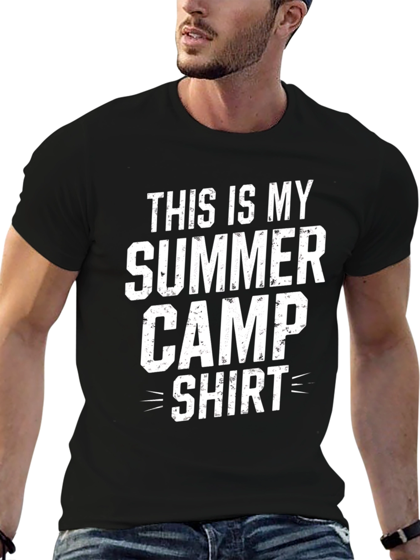Summer Camp Shirt - Black Cotton Tee