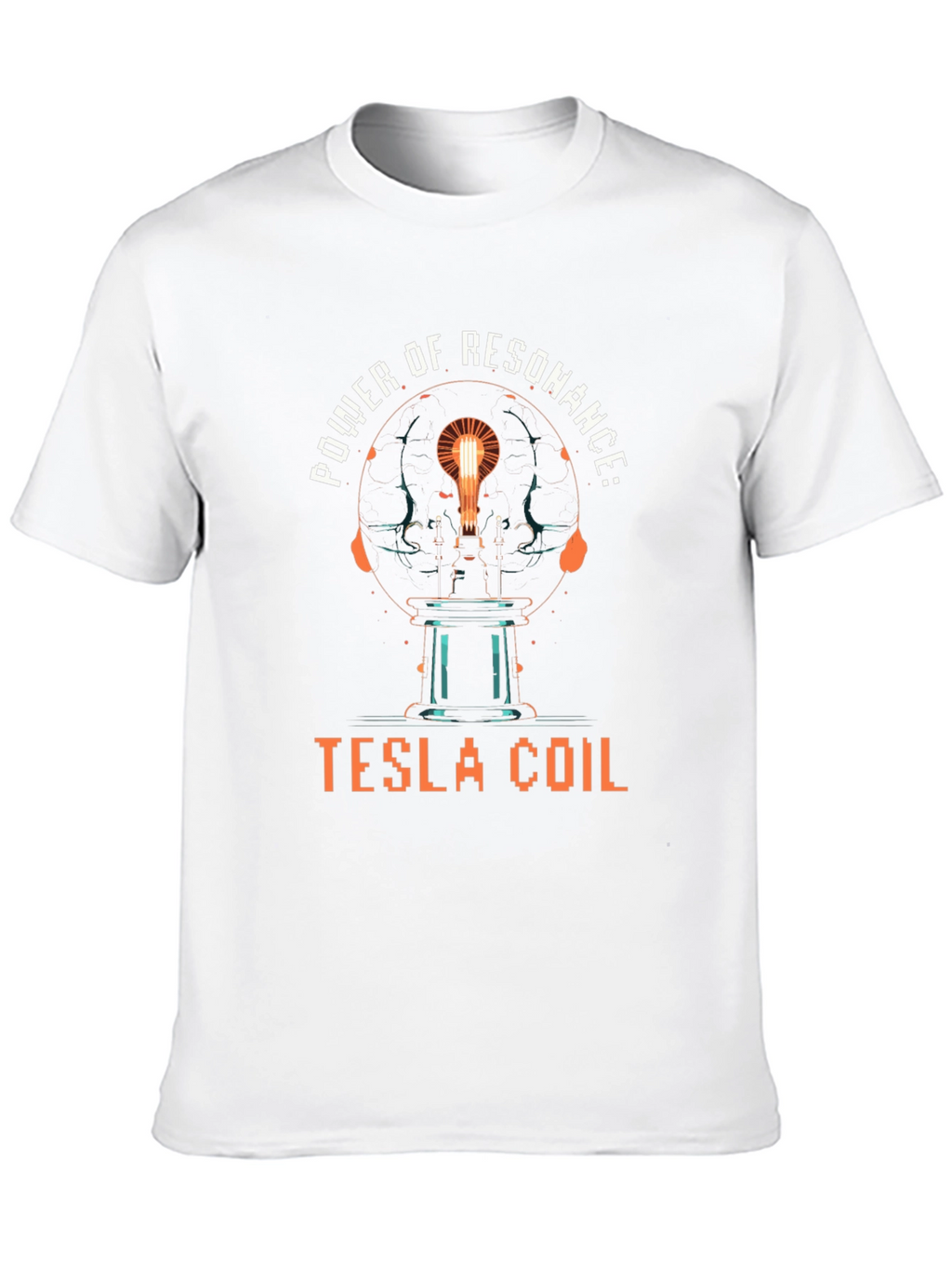 Power of Resonance: Tesla Coil Black T-Shirt