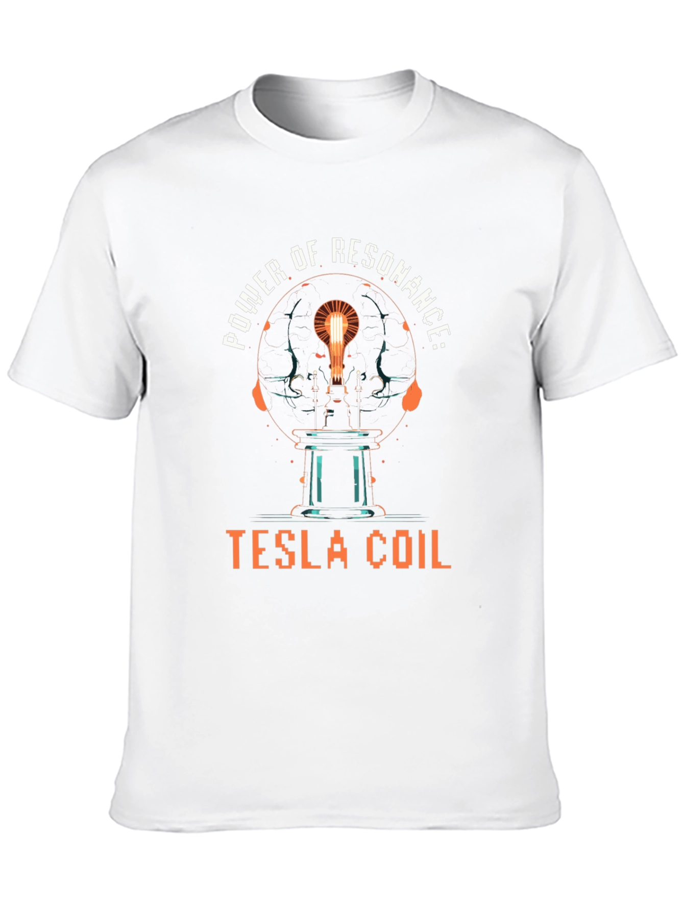 Power of Resonance: Tesla Coil Black T-Shirt
