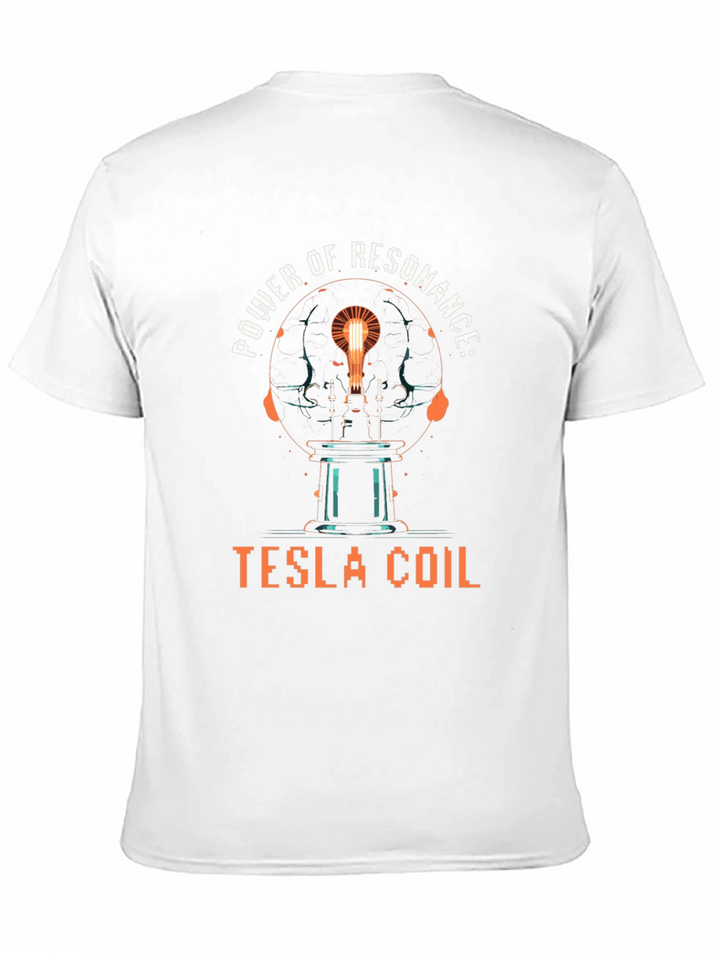 Power of Resonance: Tesla Coil Black T-Shirt