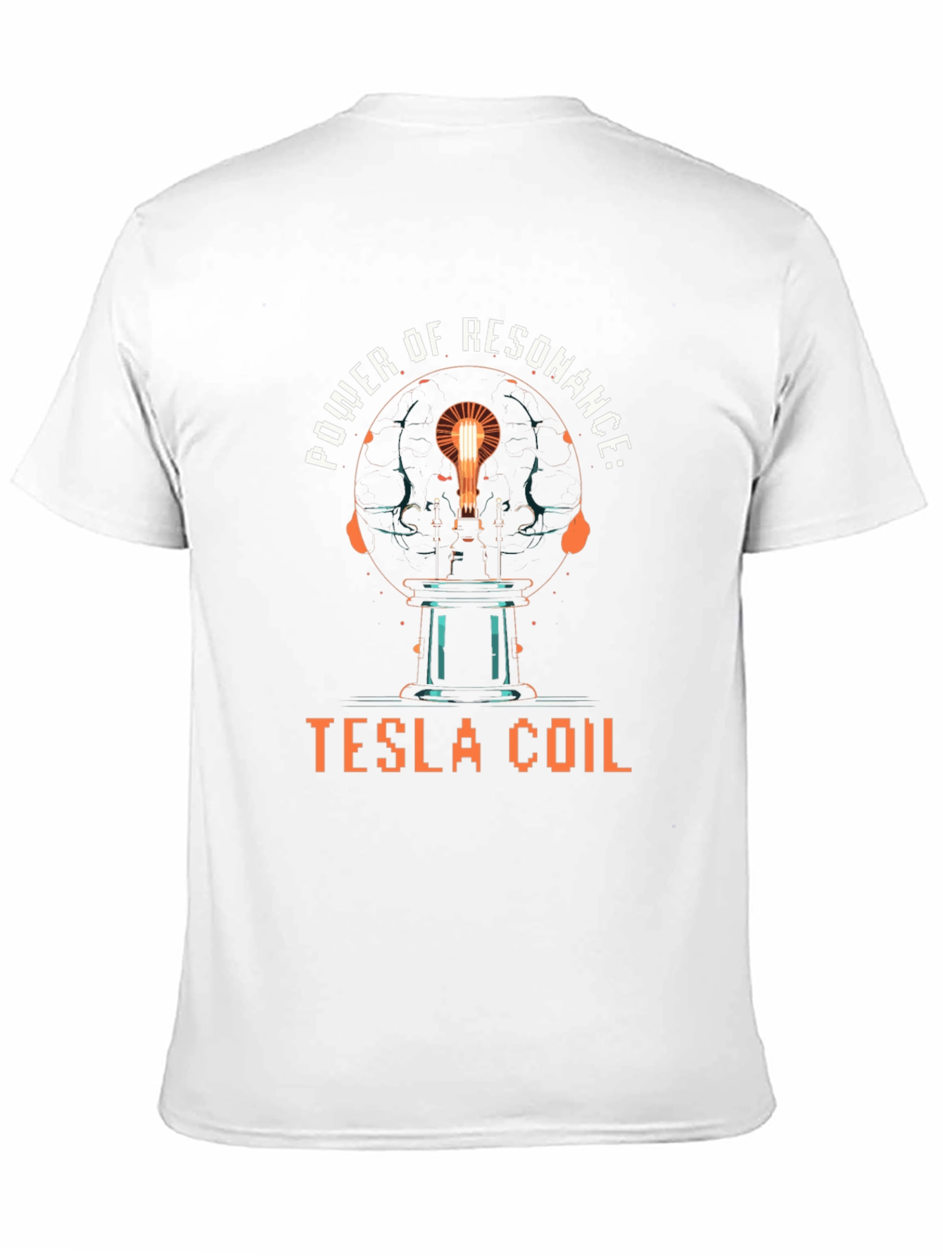 Power of Resonance: Tesla Coil Black T-Shirt