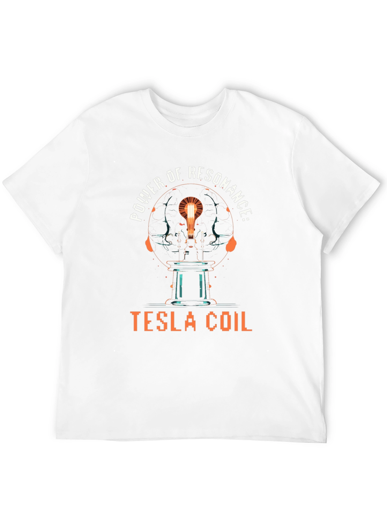 Power of Resonance: Tesla Coil Black T-Shirt