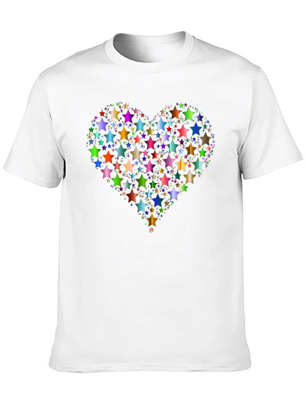 Starry Heart Graphic Tee - Modern Black T-Shirt