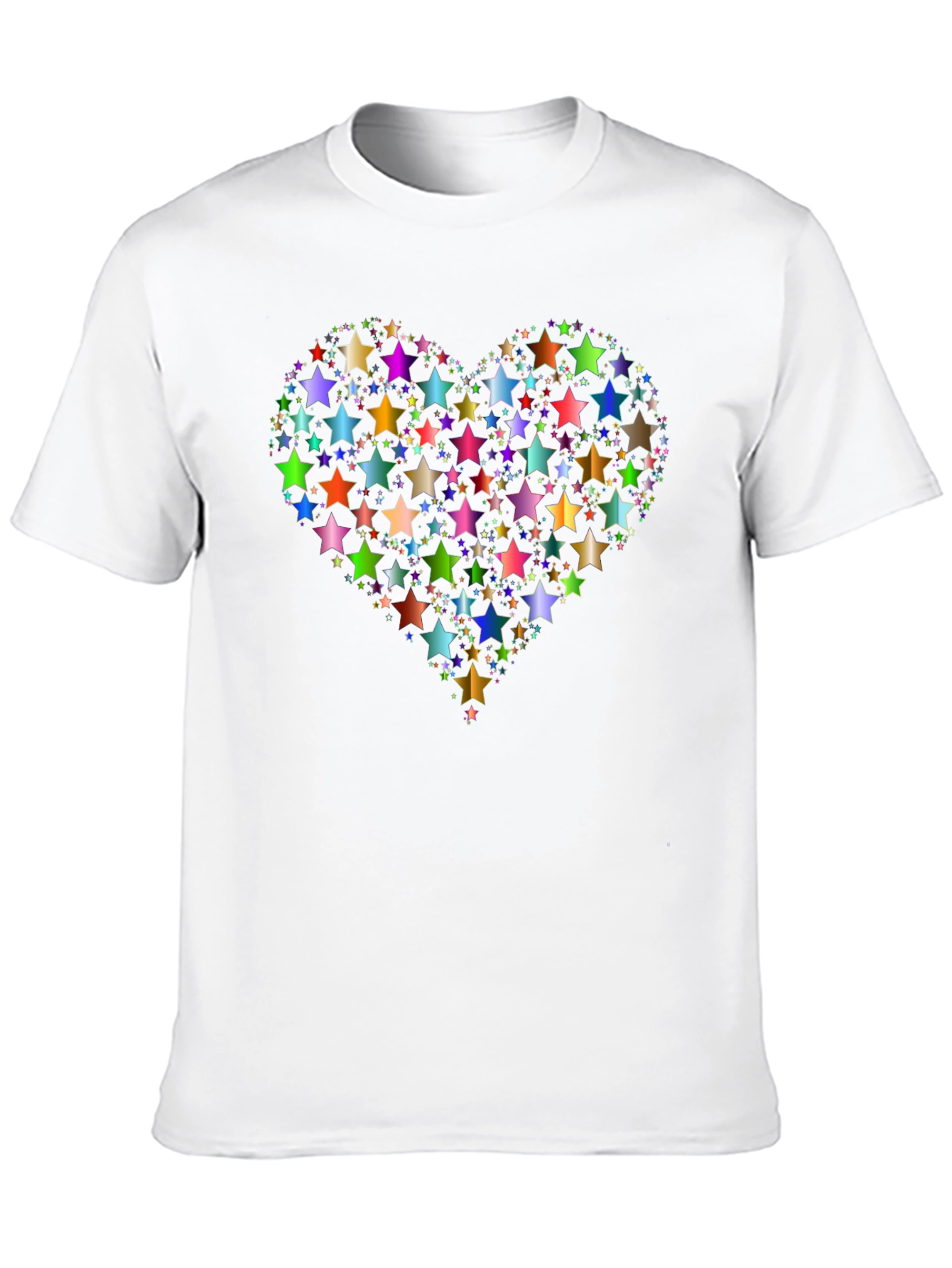 Starry Heart Graphic Tee - Modern Black T-Shirt