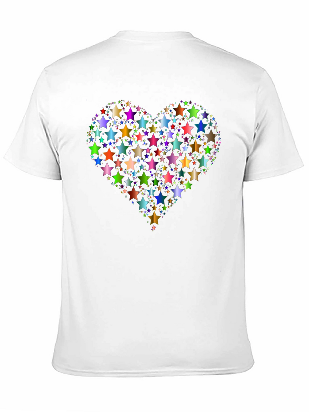 Starry Heart Graphic Tee - Modern Black T-Shirt