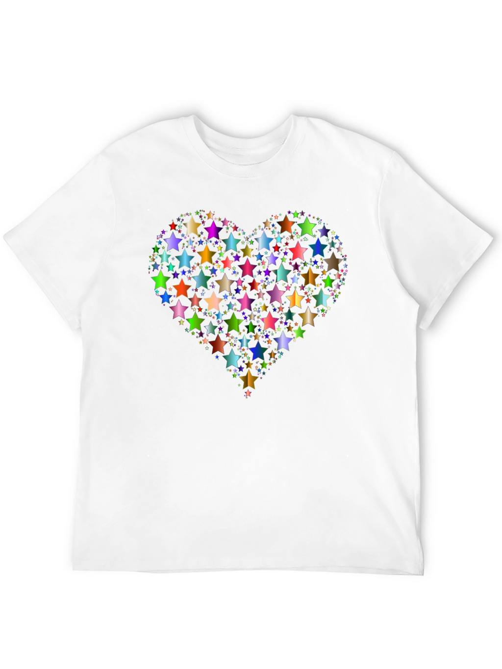 Starry Heart Graphic Tee - Modern Black T-Shirt