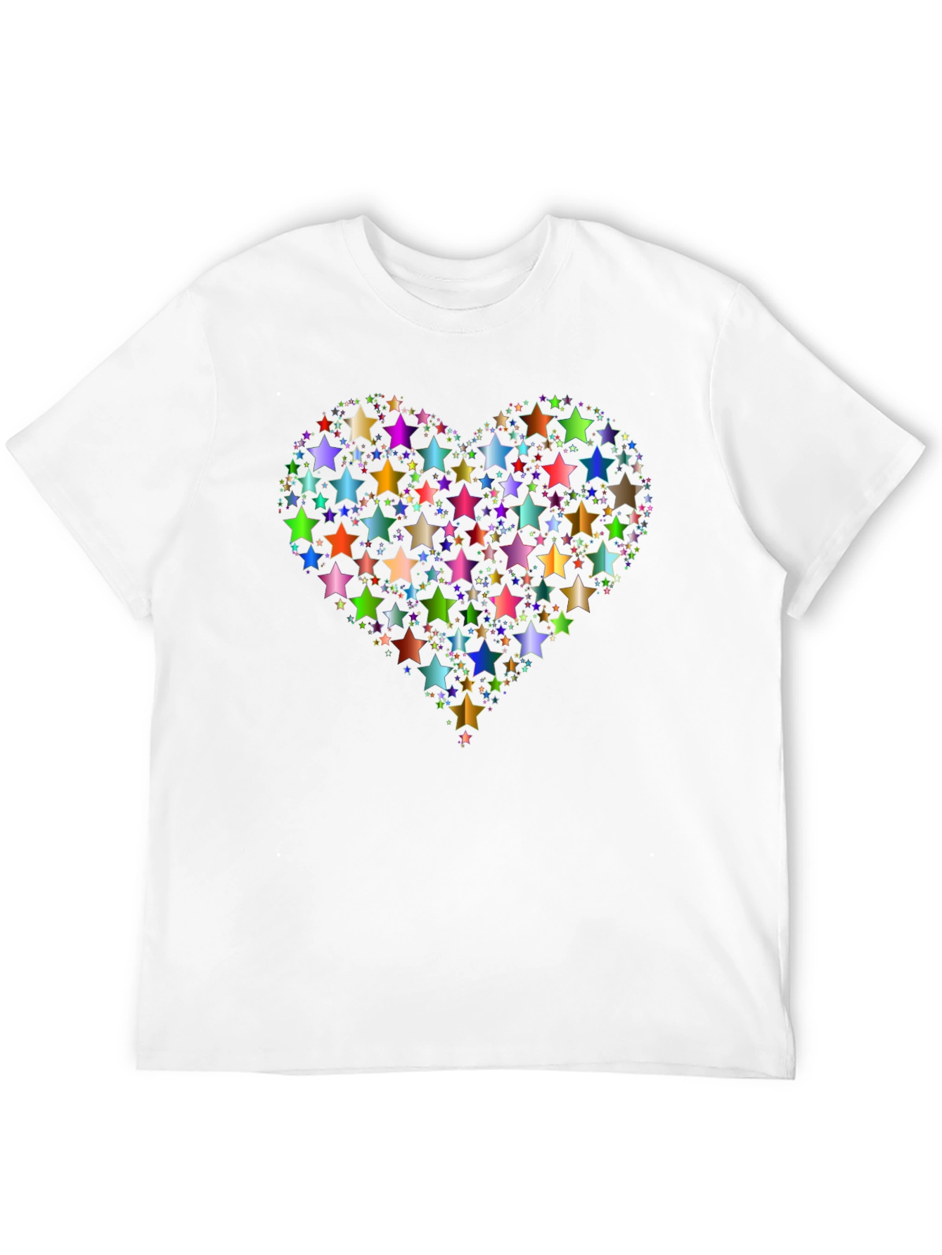 Starry Heart Graphic Tee - Modern Black T-Shirt