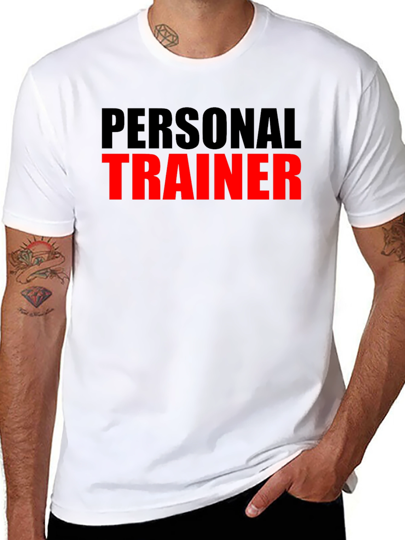 Personal Trainer T-Shirt - Black Cotton Blend