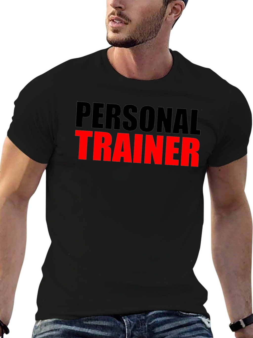 Personal Trainer T-Shirt - Black Cotton Blend