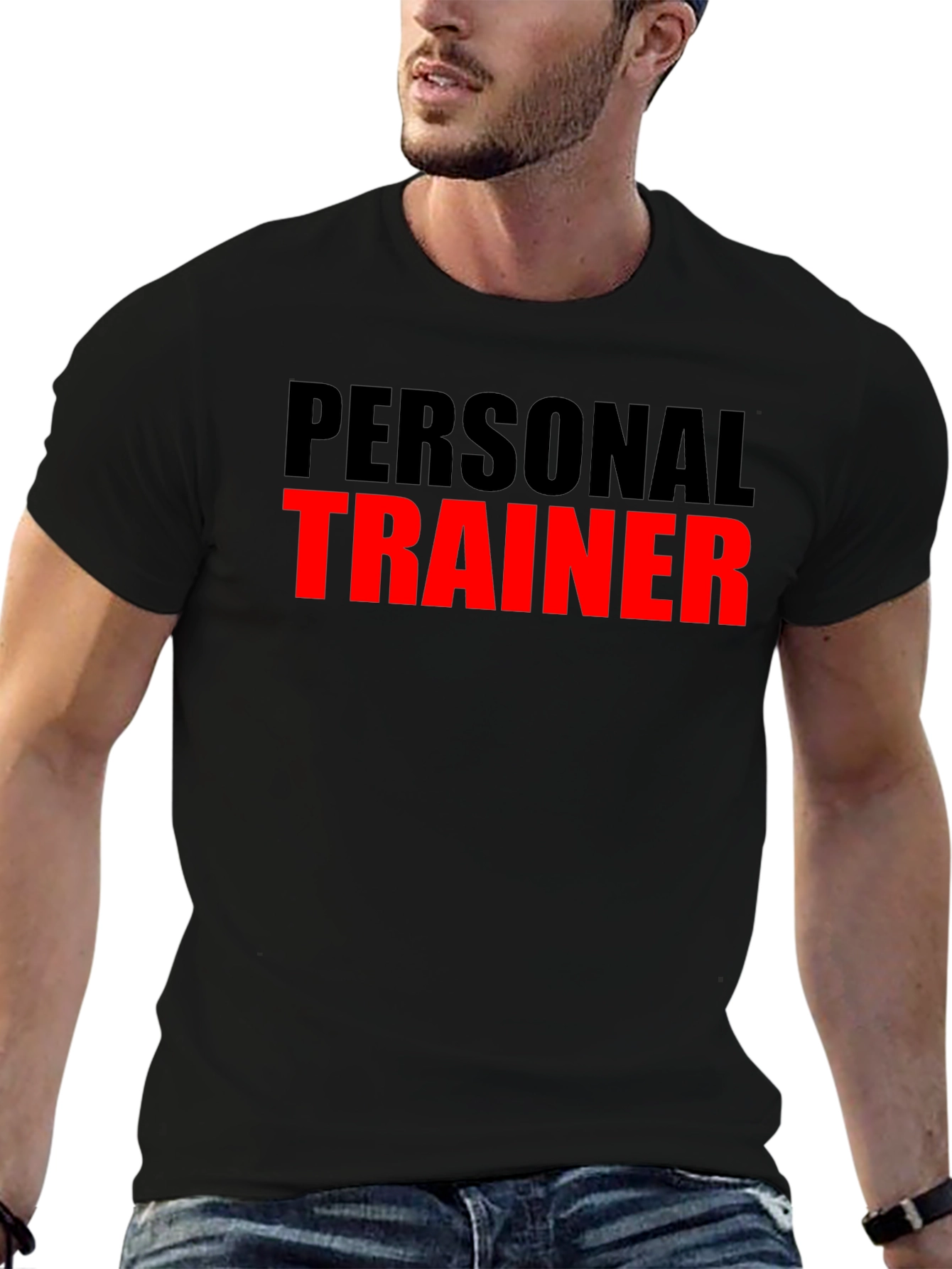 Personal Trainer T-Shirt - Black Cotton Blend