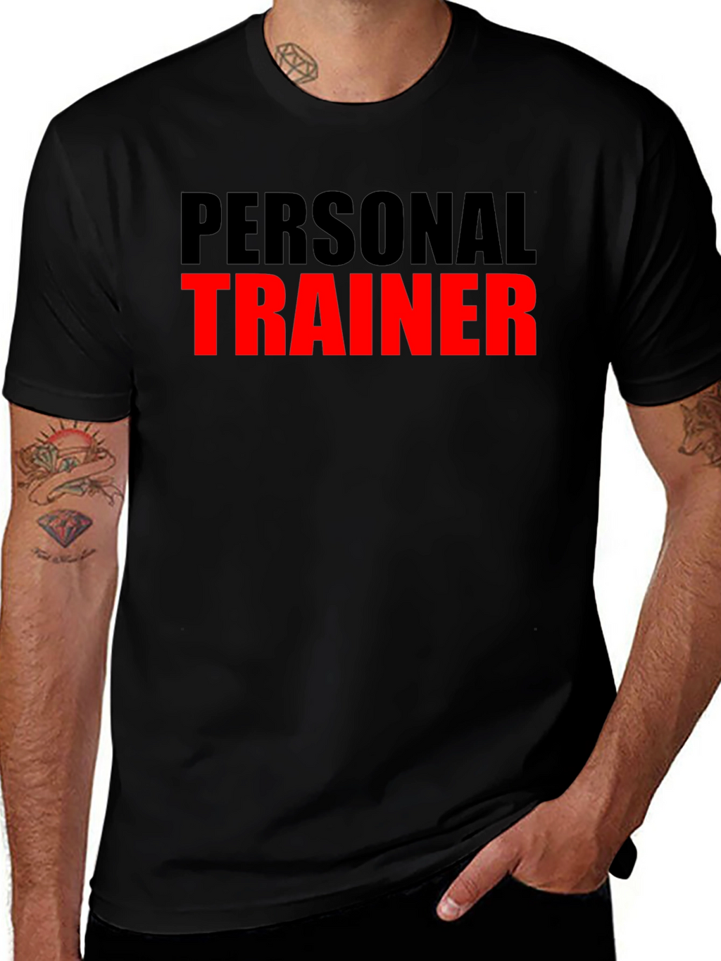 Personal Trainer T-Shirt - Black Cotton Blend