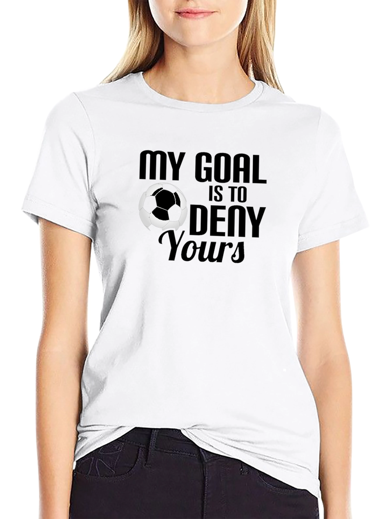 My Goal is to Deny Yours Soccer Graphic T-Shirt
