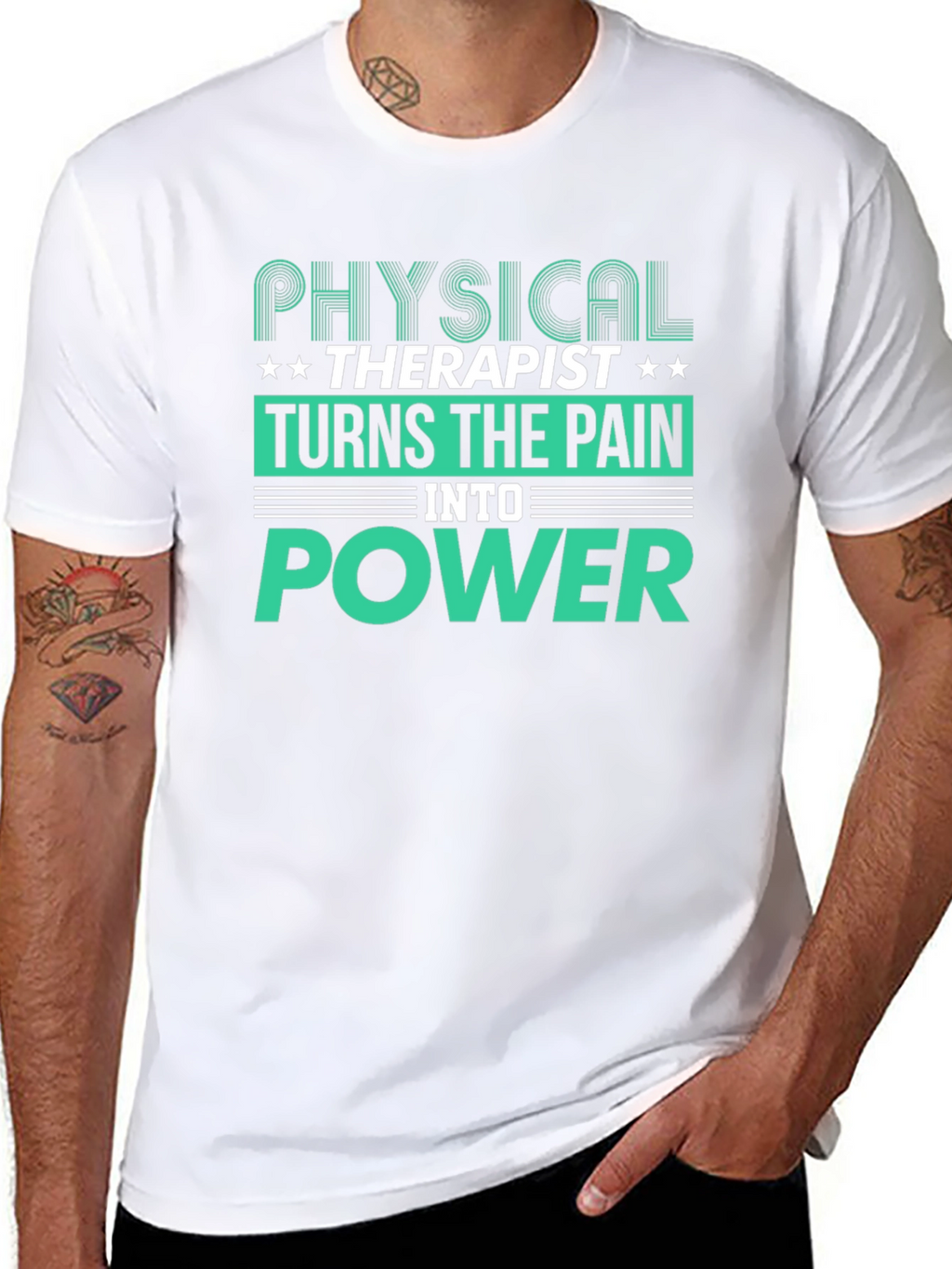 Physical Therapist Turns Pain Into Power Graphic T-Shirt