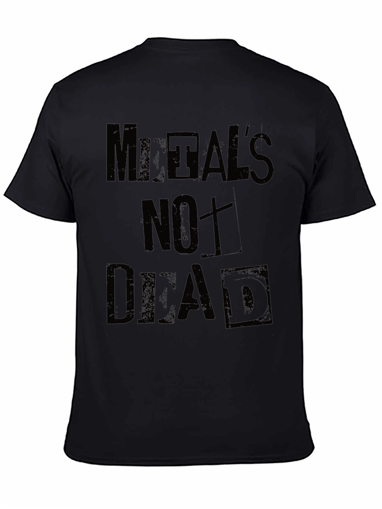 Metals Not Dead Black Graphic T-Shirt