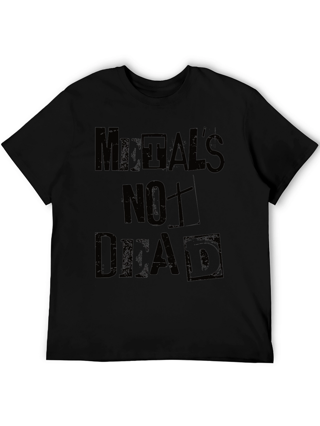 Metals Not Dead Black Graphic T-Shirt