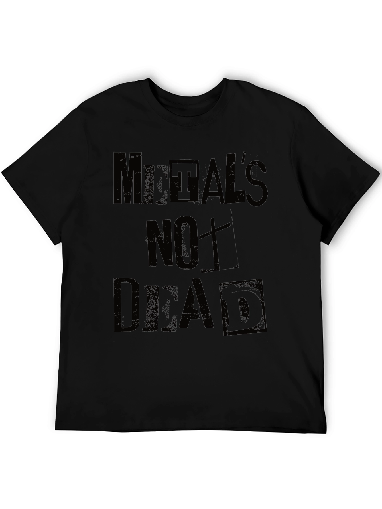 Metals Not Dead Black Graphic T-Shirt