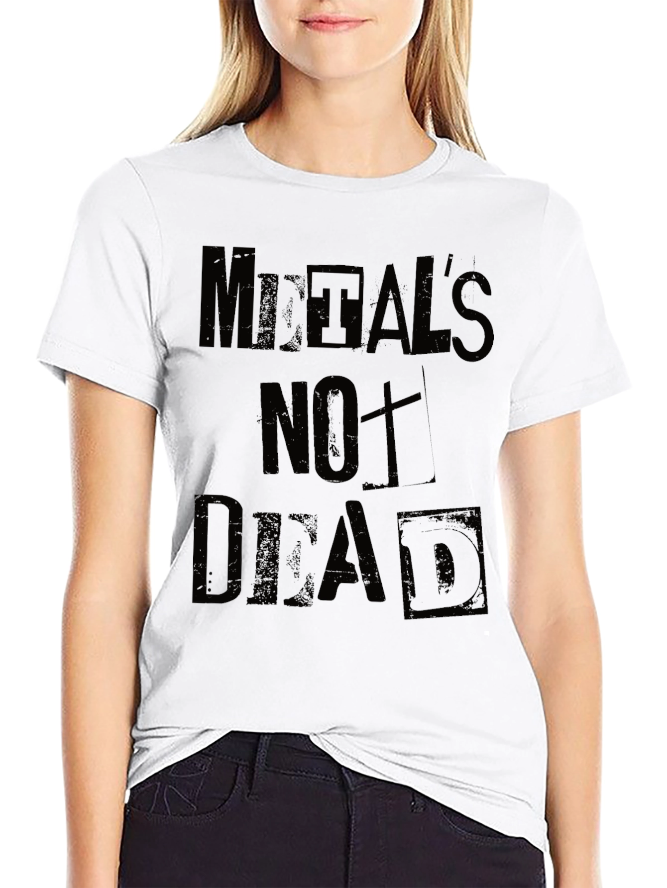 Metals Not Dead Black Graphic T-Shirt