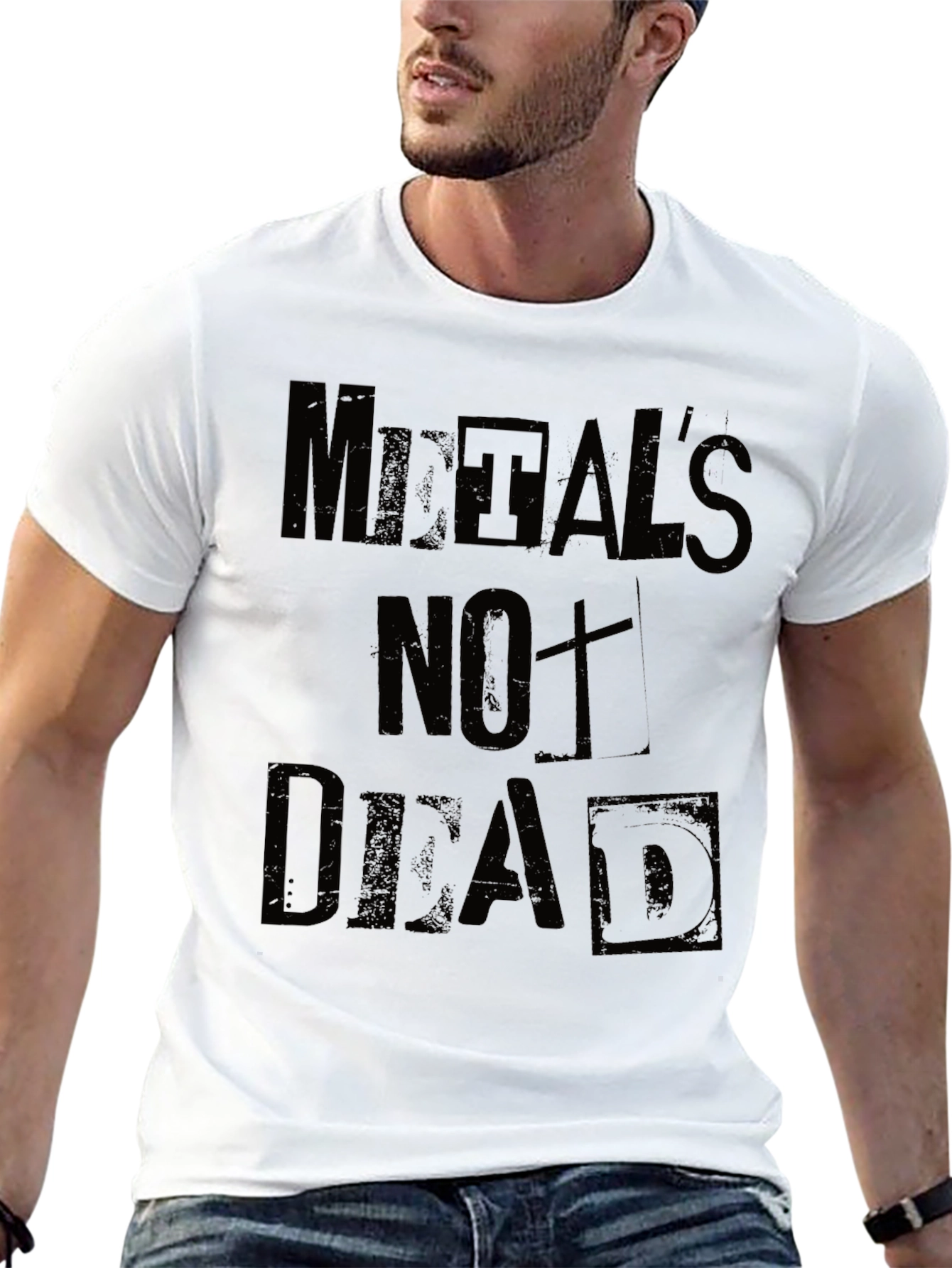 Metals Not Dead Black Graphic T-Shirt