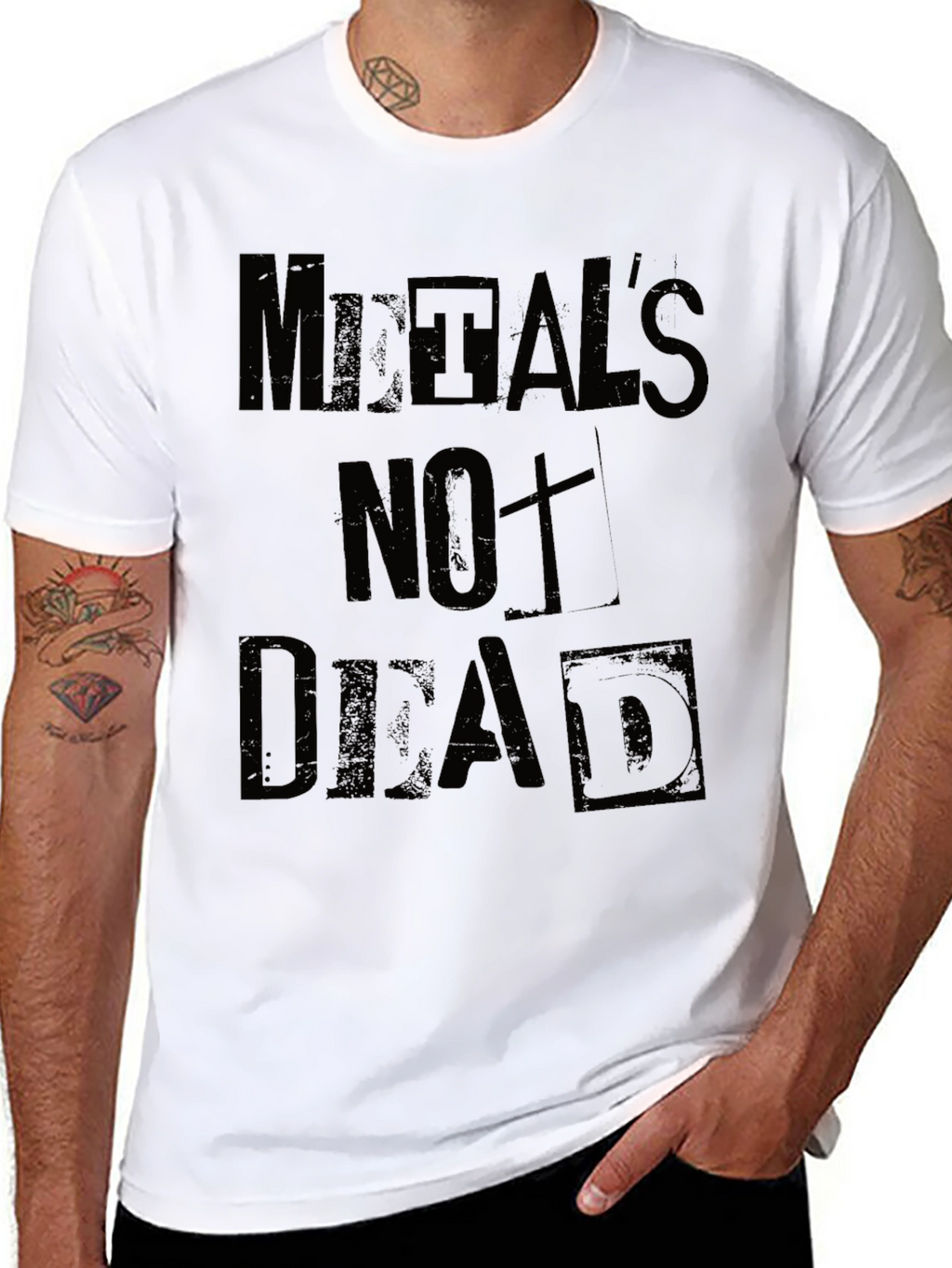Metals Not Dead Black Graphic T-Shirt