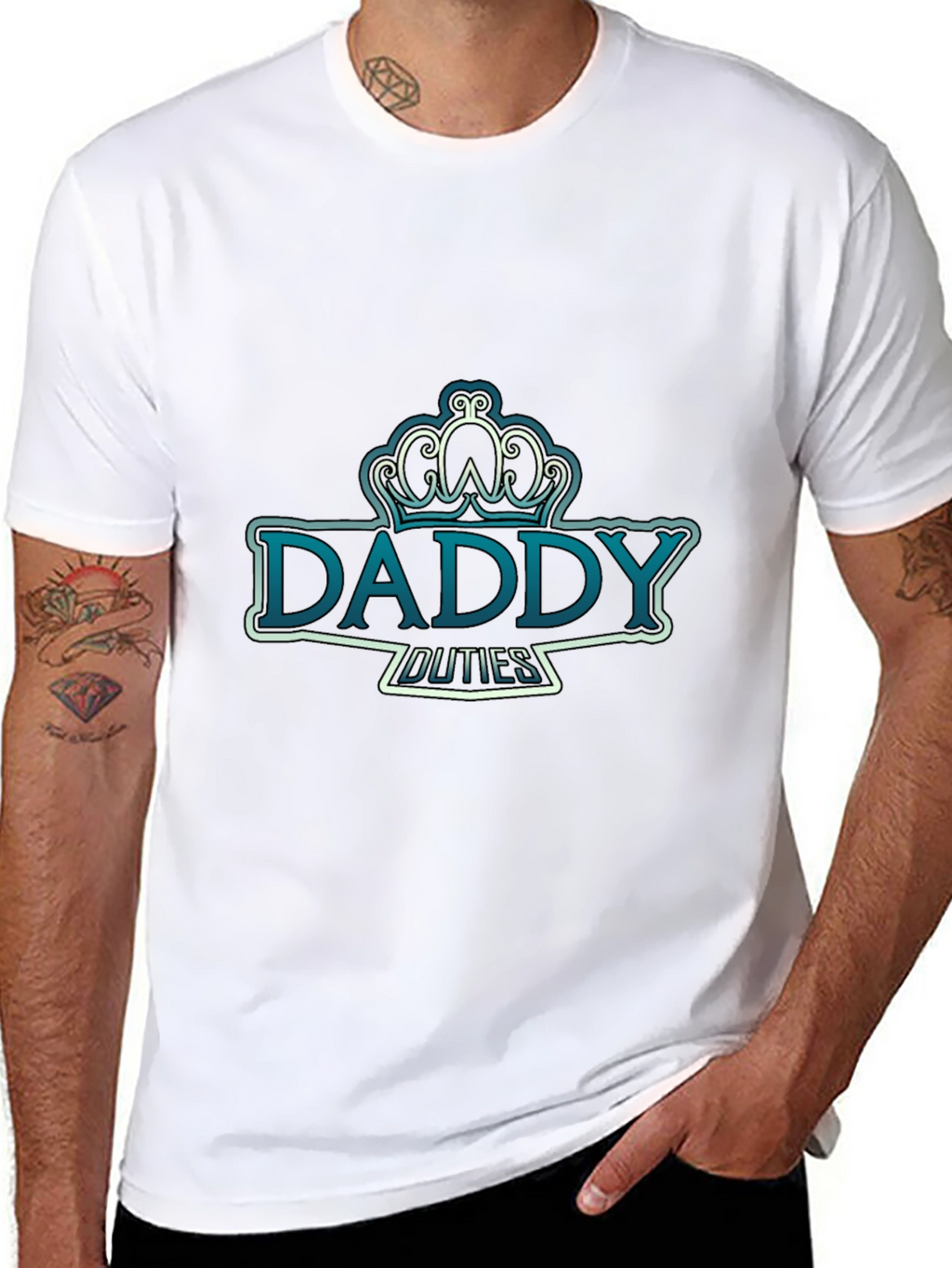 Daddy Duties Graphic Tee - Black Casual T-Shirt