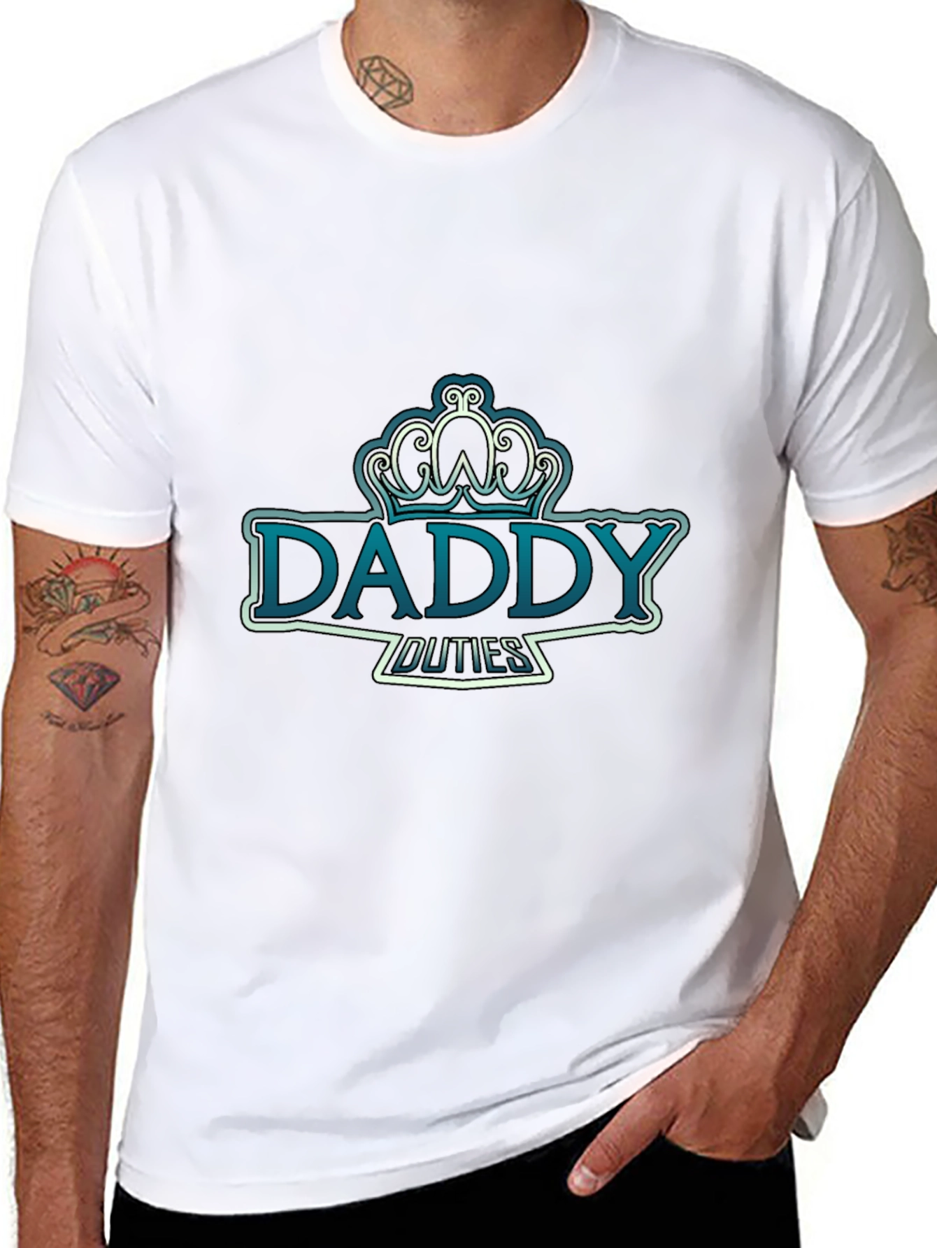 Daddy Duties Graphic Tee - Black Casual T-Shirt