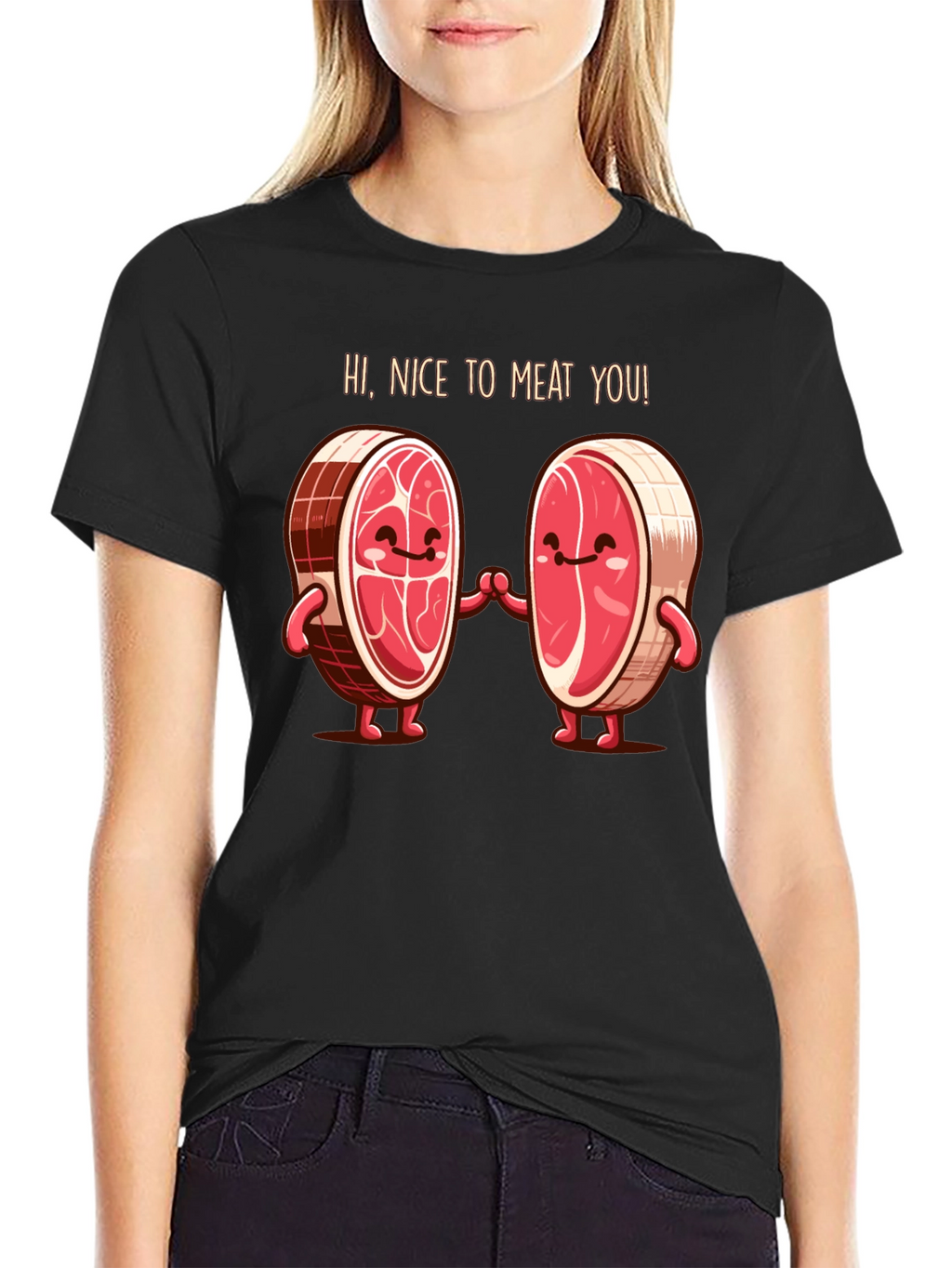 Funny Nice To Meat You Graphic T-Shirt