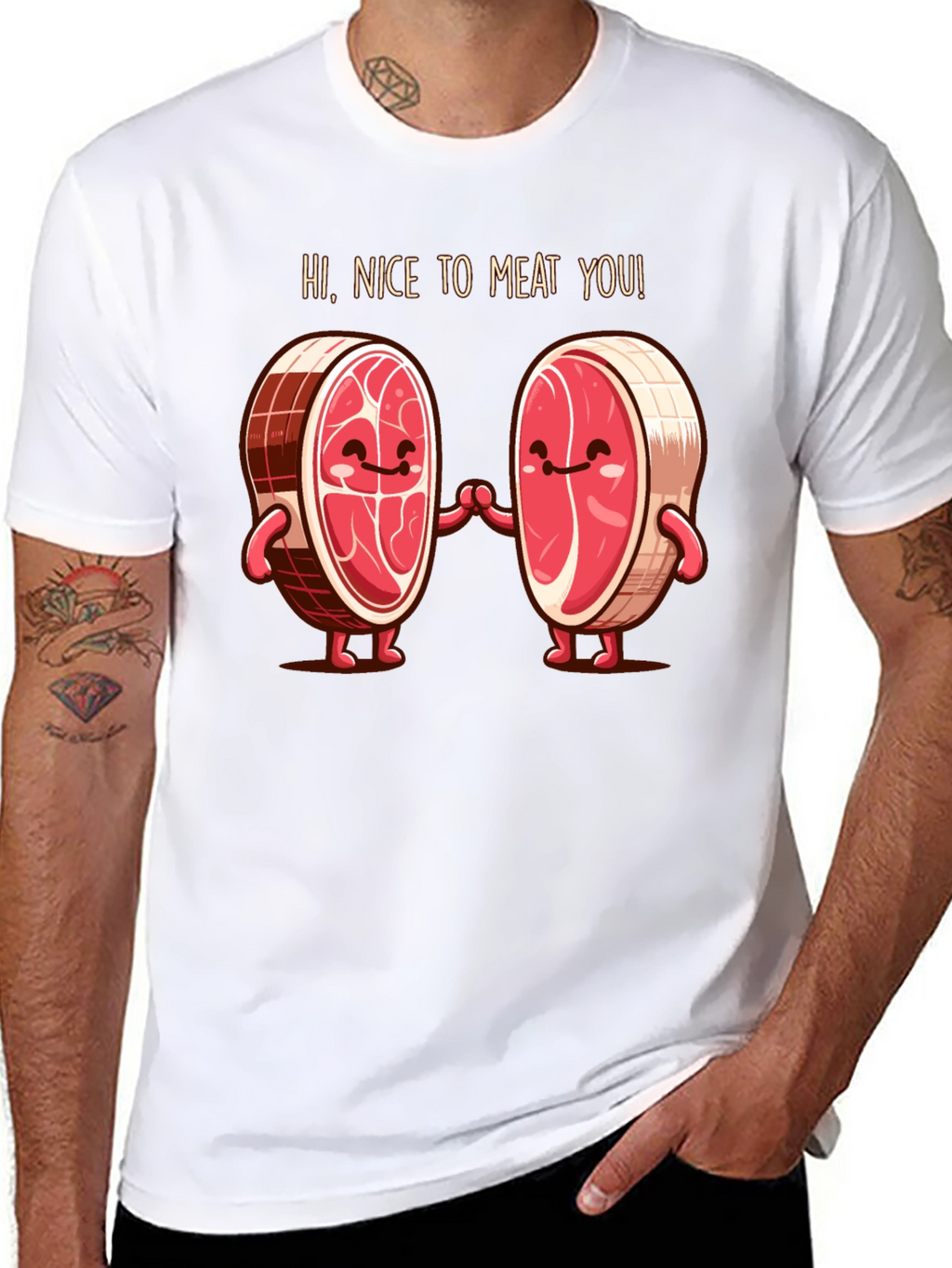 Funny Nice To Meat You Graphic T-Shirt