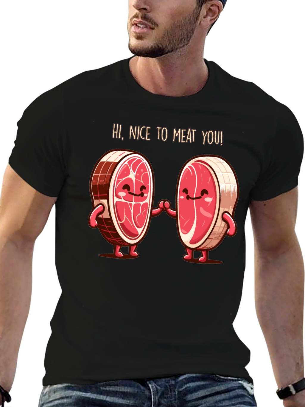 Funny Nice To Meat You Graphic T-Shirt