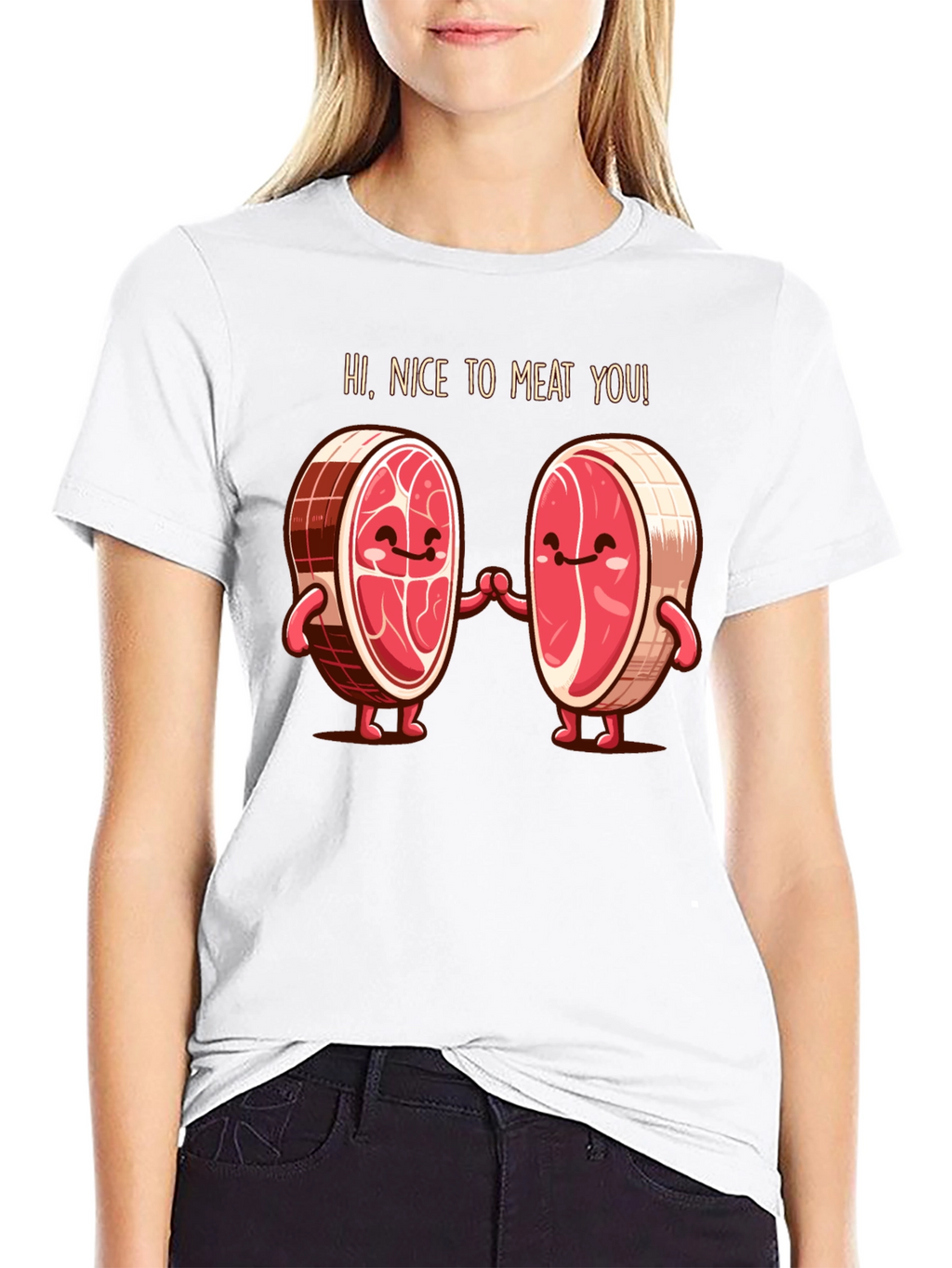 Funny Nice To Meat You Graphic T-Shirt
